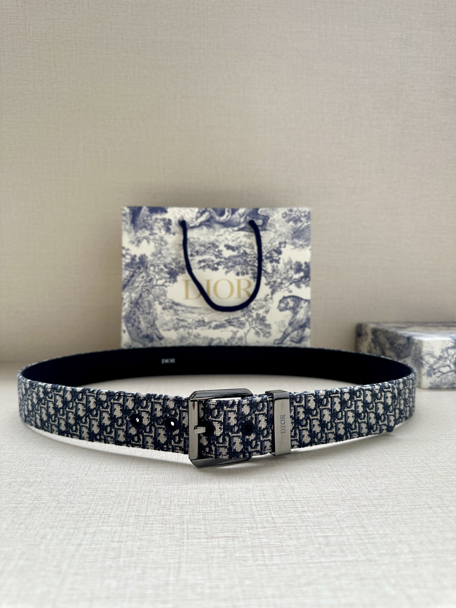 Dior Basic Belt Black Adjustable M-l