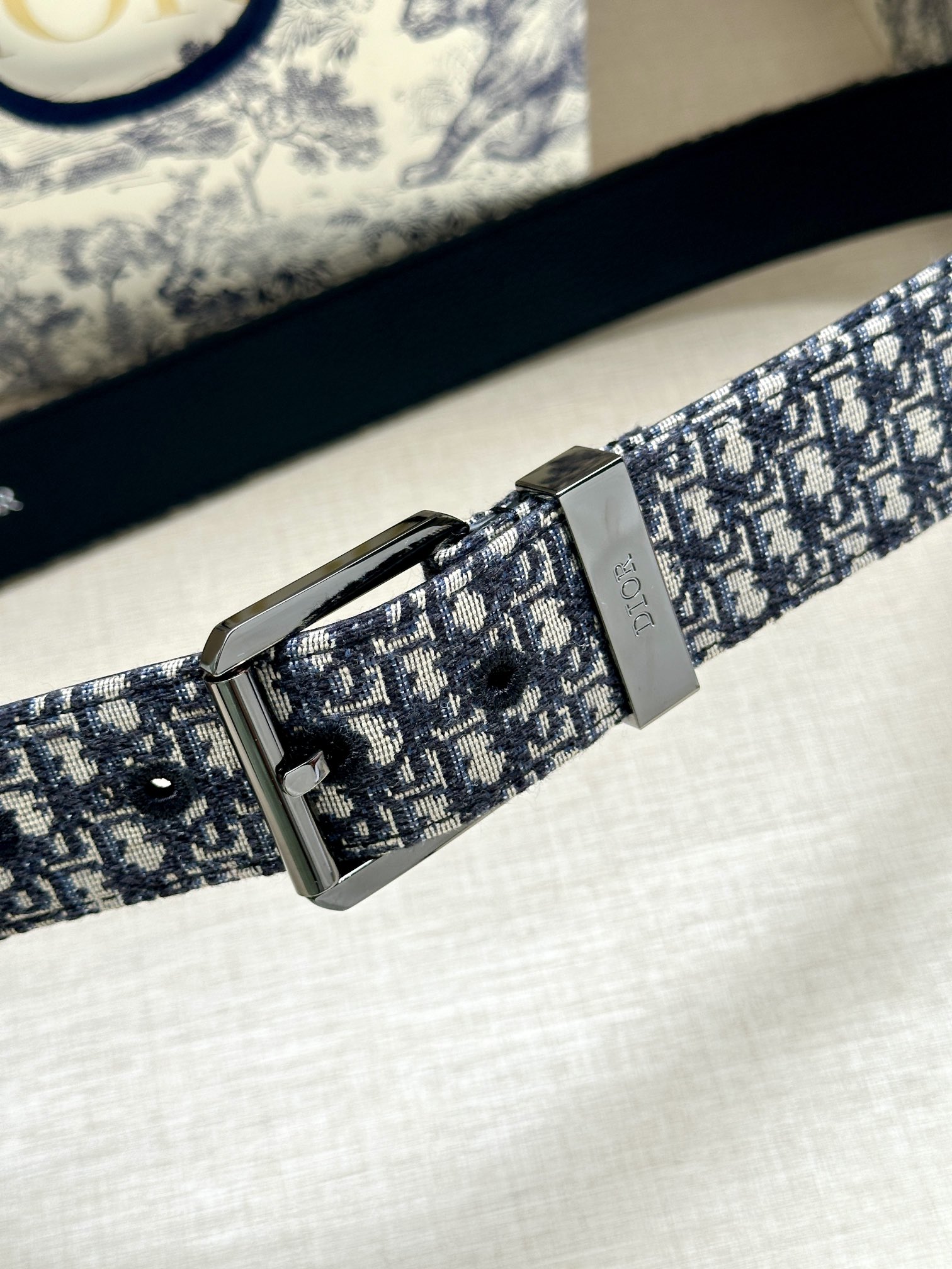 Dior Basic Belt Black Adjustable M-l