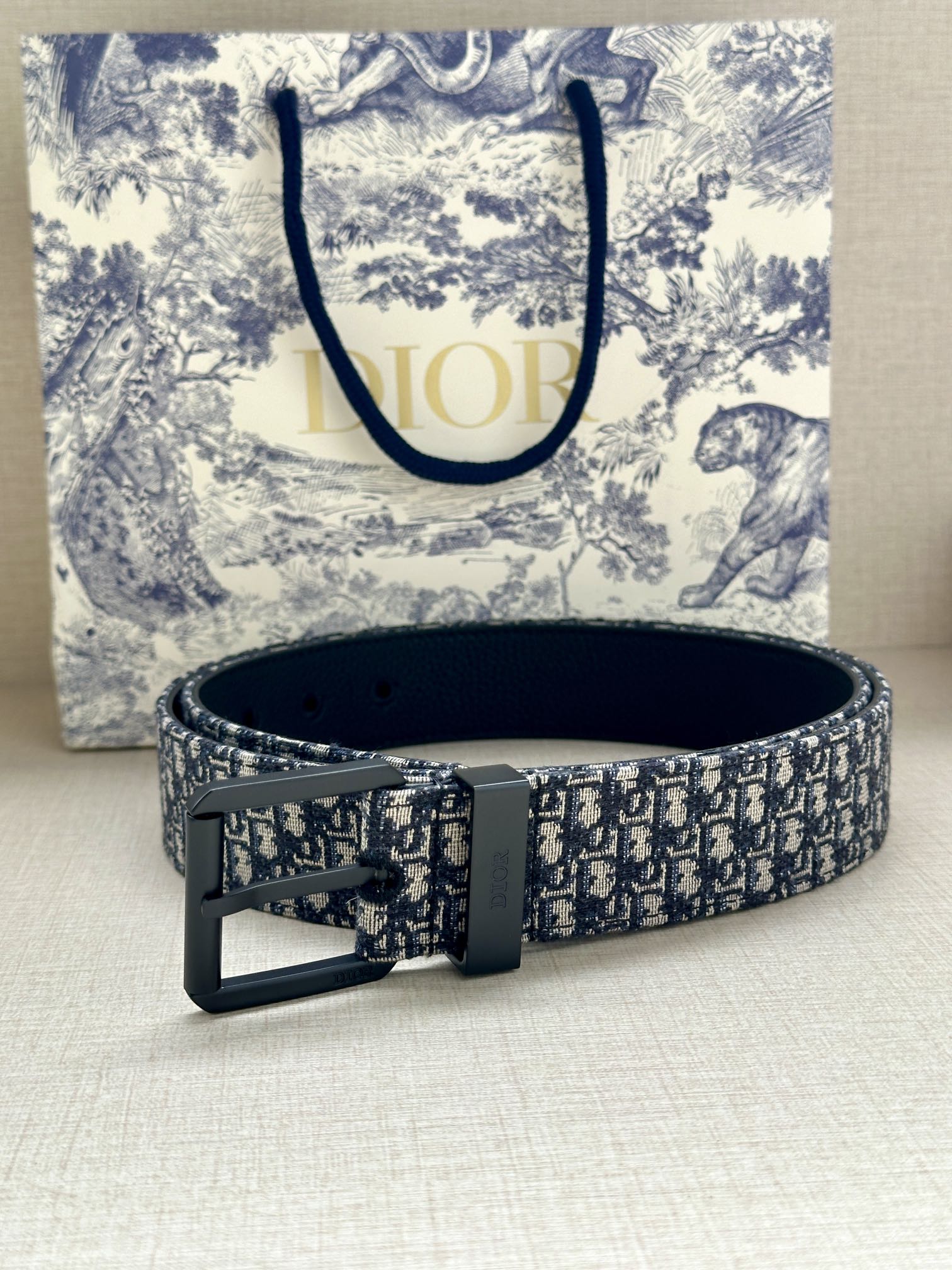 Dior Basic Belt Black Adjustable M-l