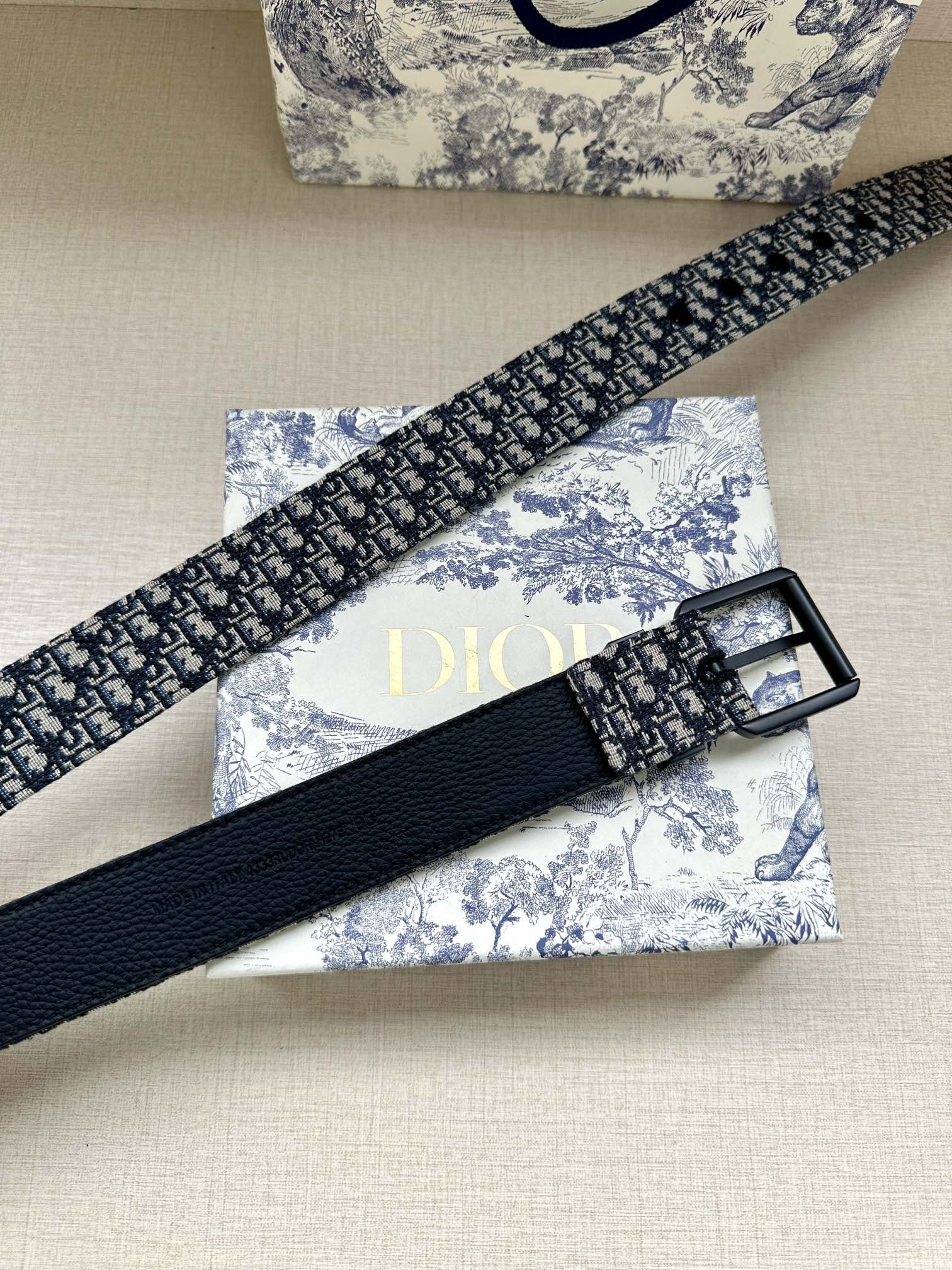 Dior Basic Belt Black Adjustable M-l