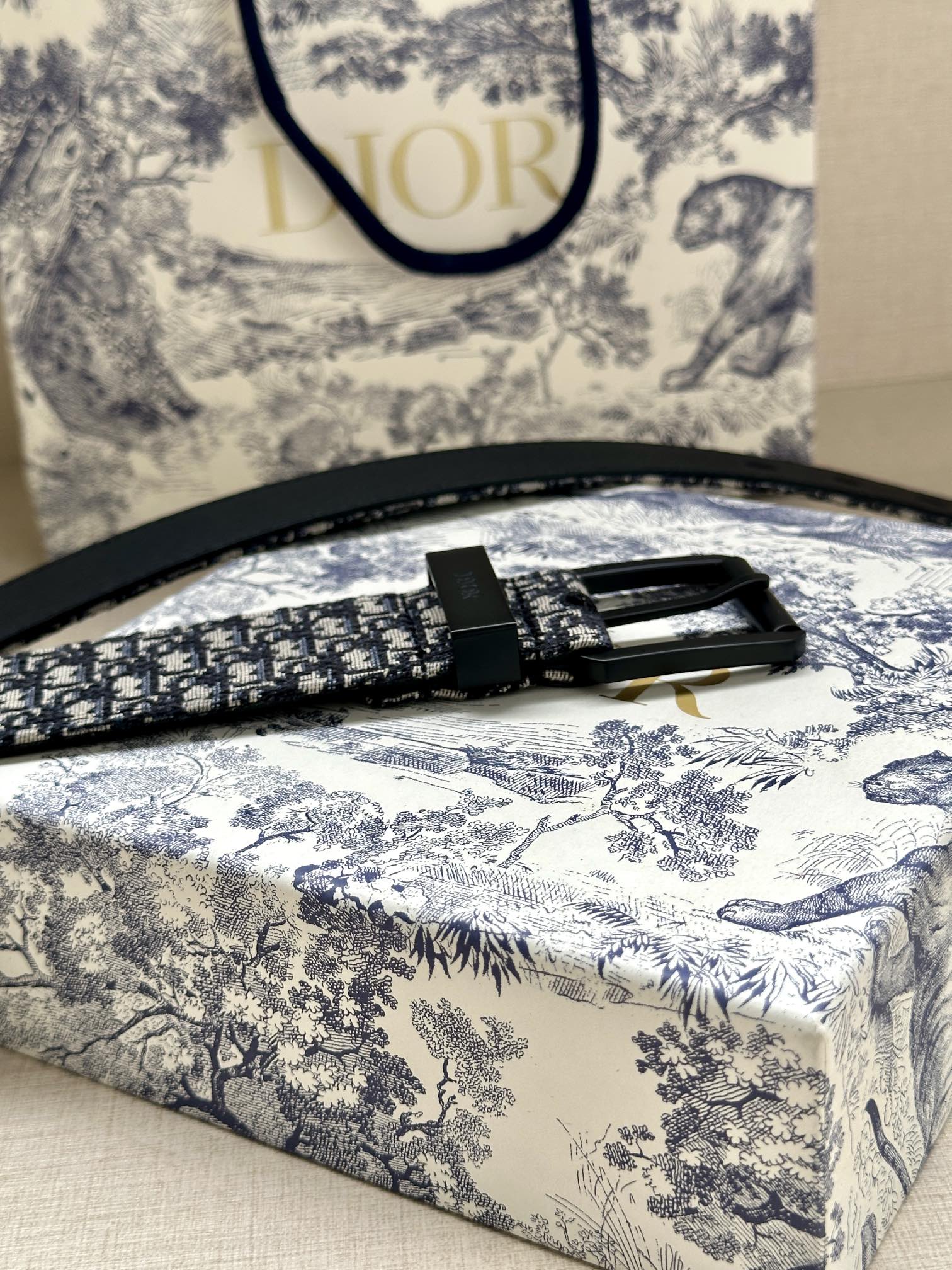 Dior Basic Belt Black Adjustable M-l