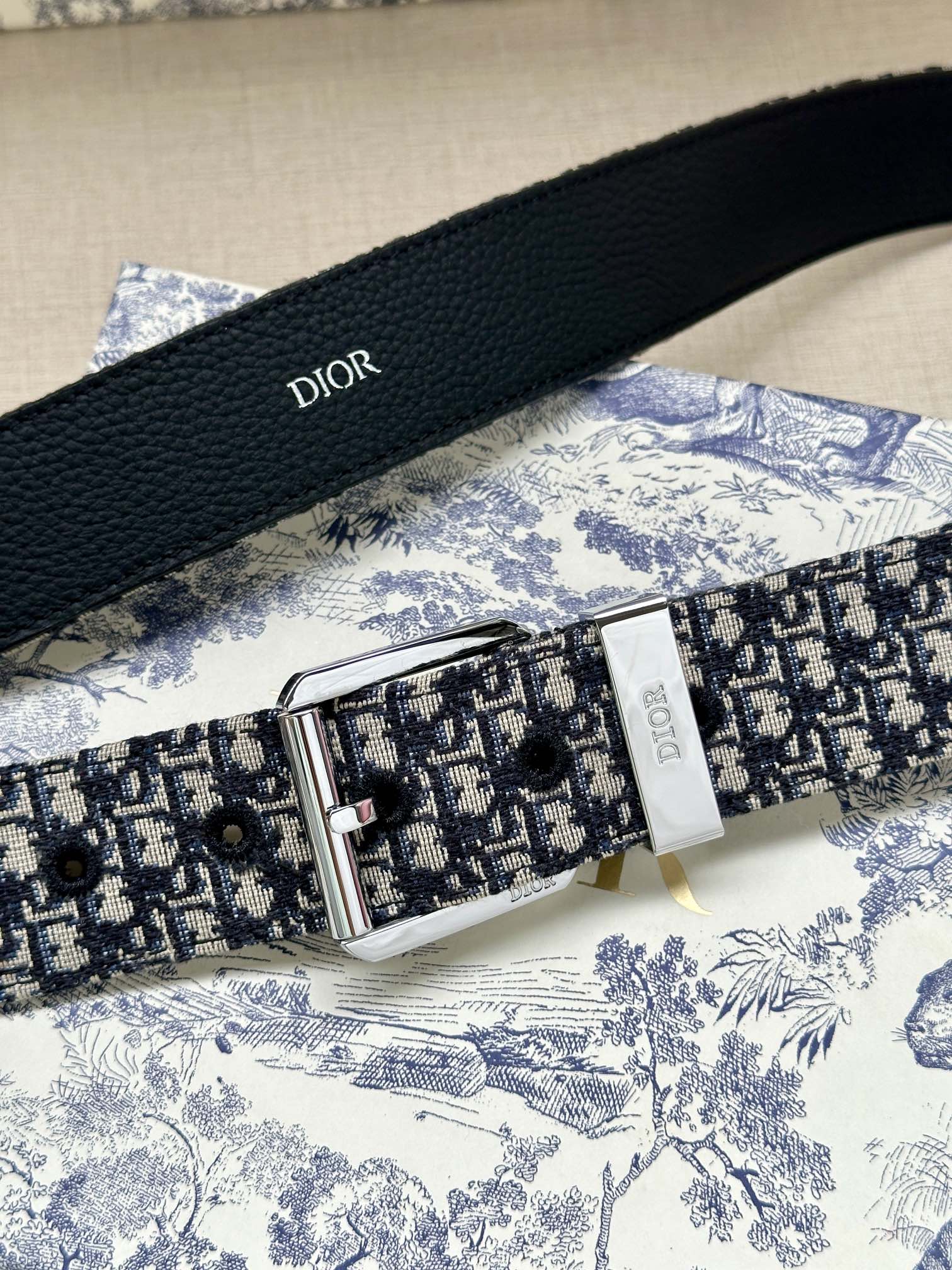 Dior Basic Belt Black Adjustable M-l