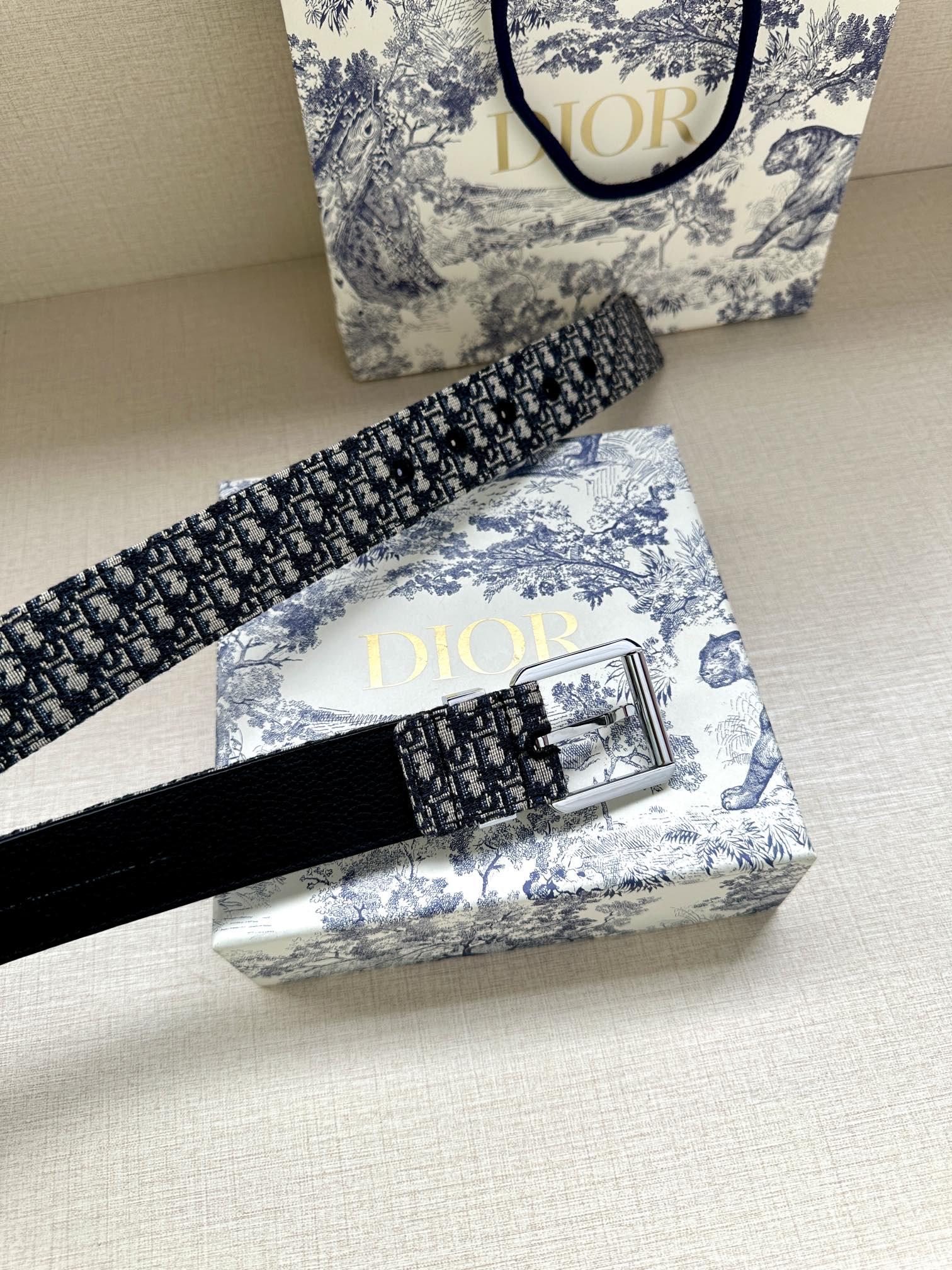 Dior Basic Belt Black Adjustable M-l