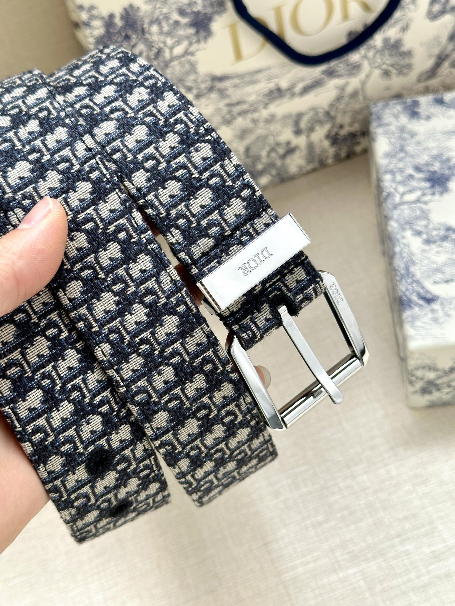 Dior Basic Belt Black Adjustable M-l