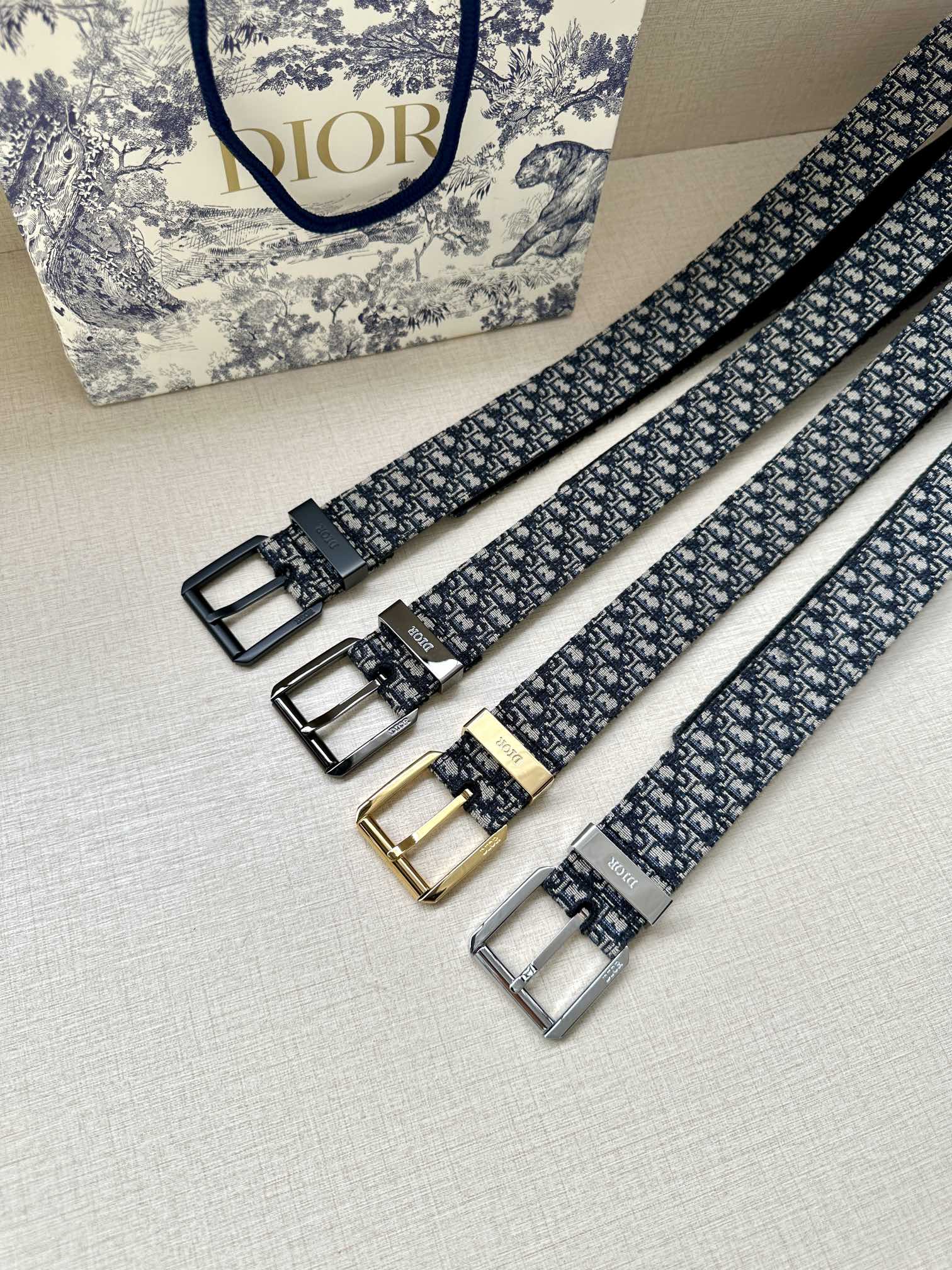 Dior Basic Belt Black Adjustable M-l
