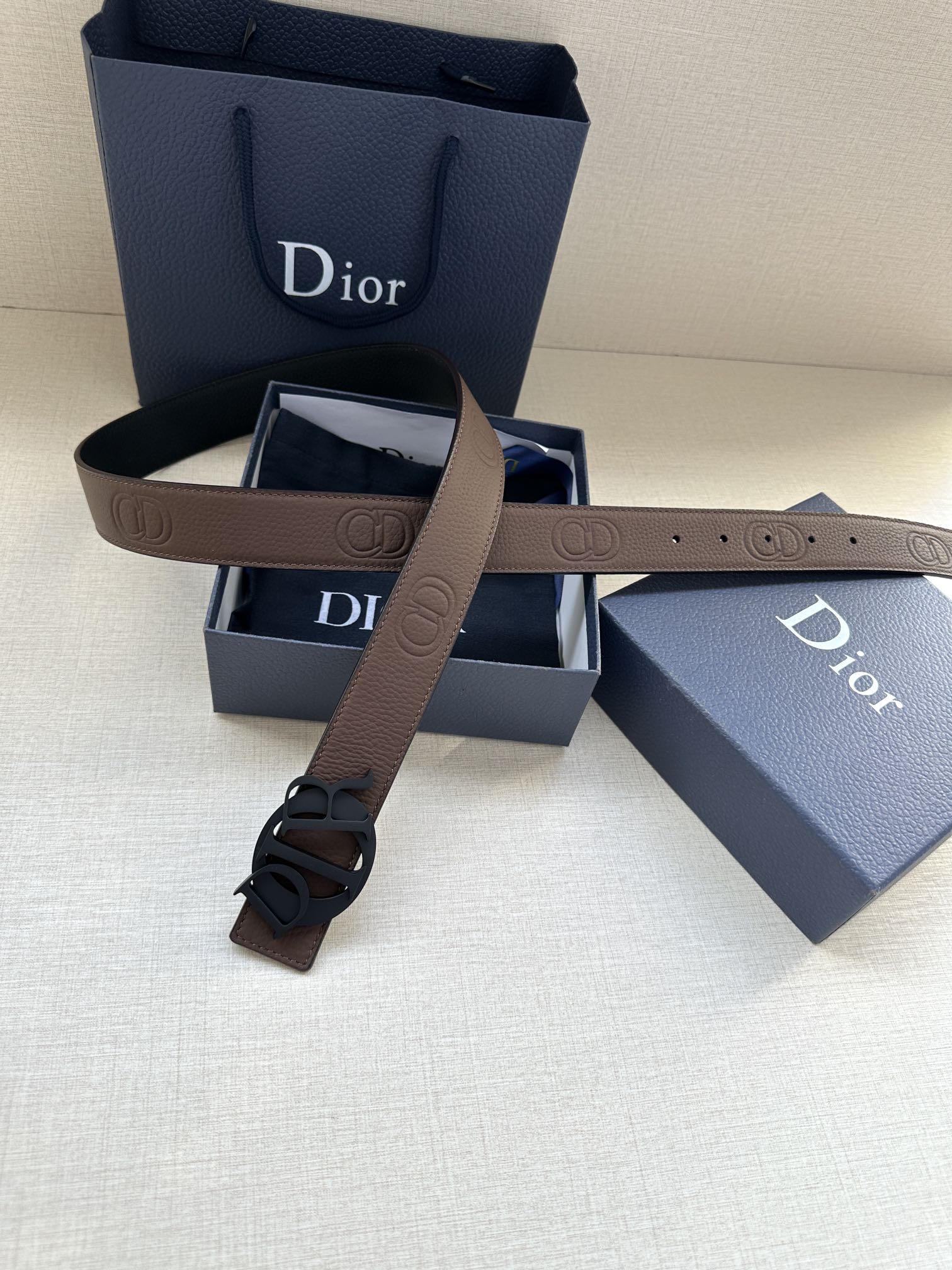 Basic Belt Cow Leather Black M