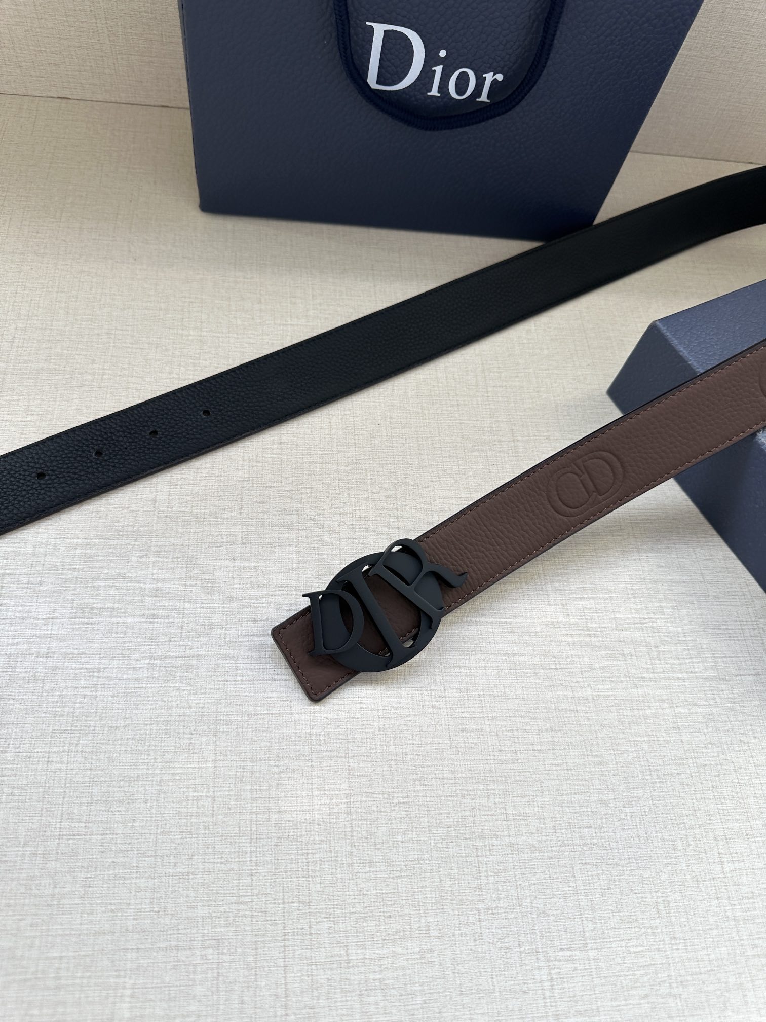 Basic Belt Cow Leather Black M