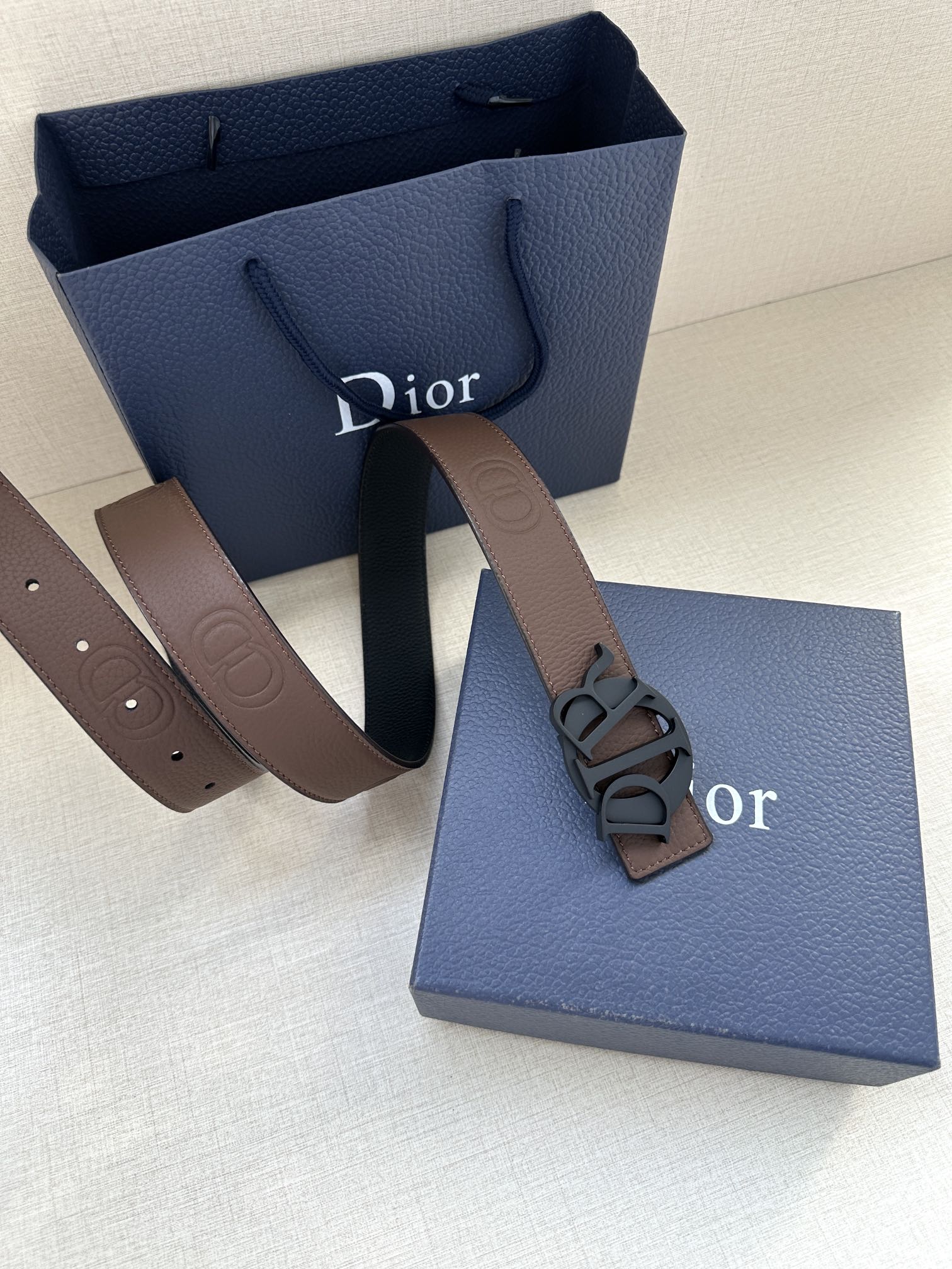 Basic Belt Cow Leather Black M
