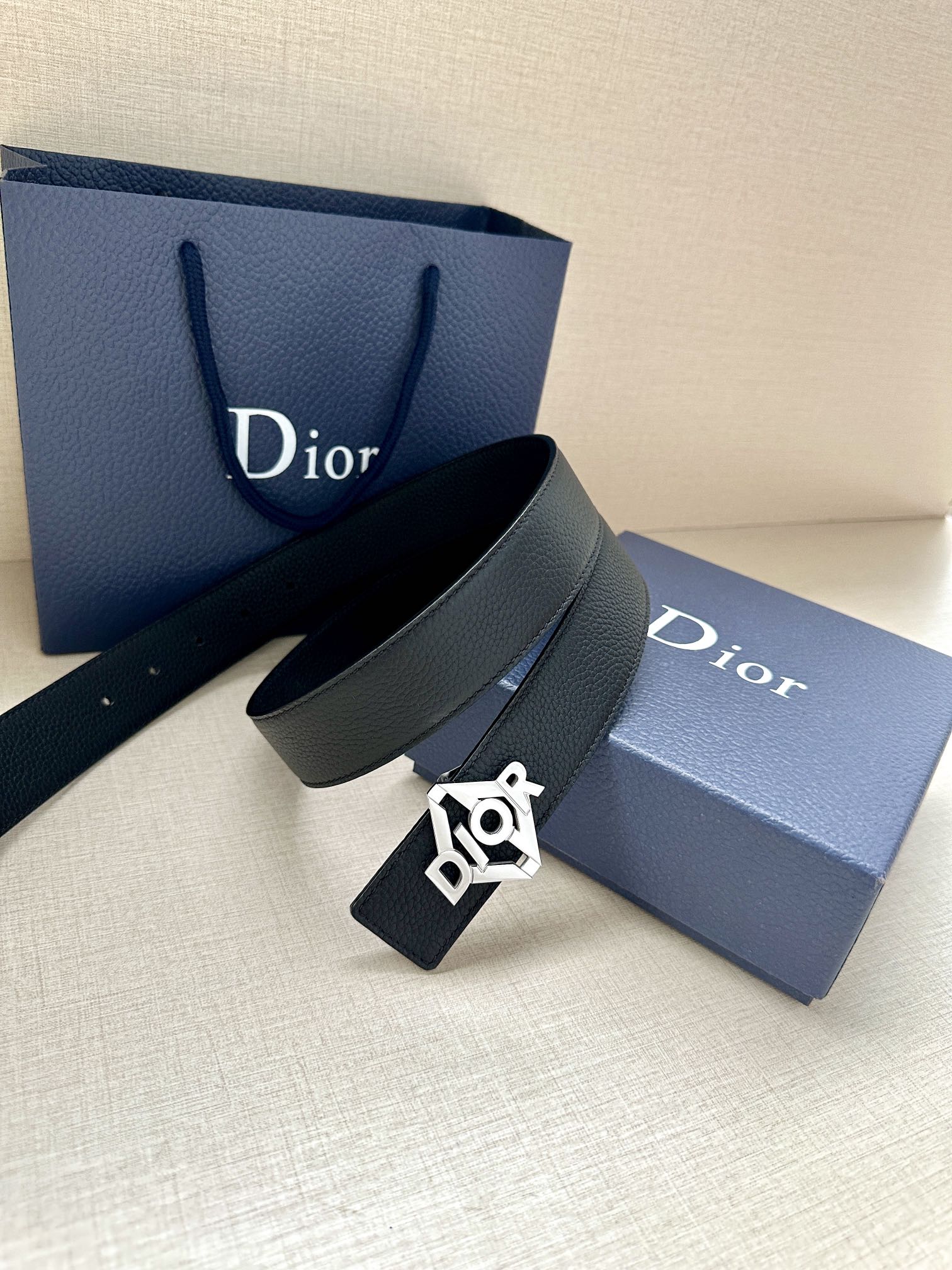 Basic Belt Cow Leather Black Adjustable M