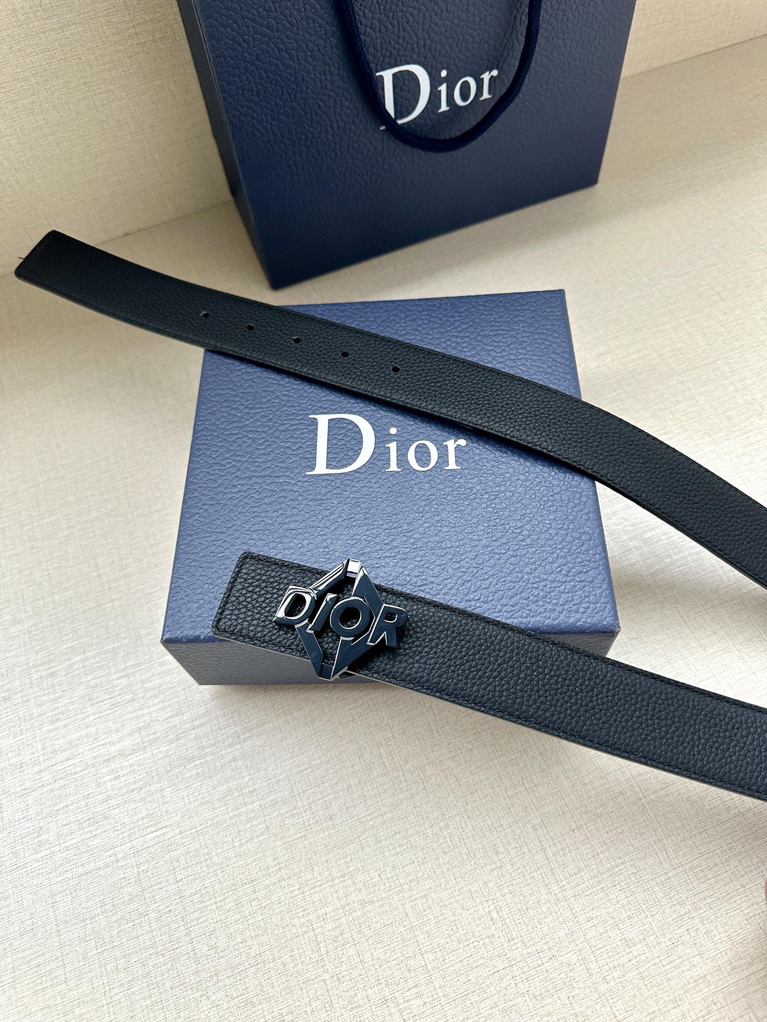 Basic Belt Cow Leather Black Adjustable M