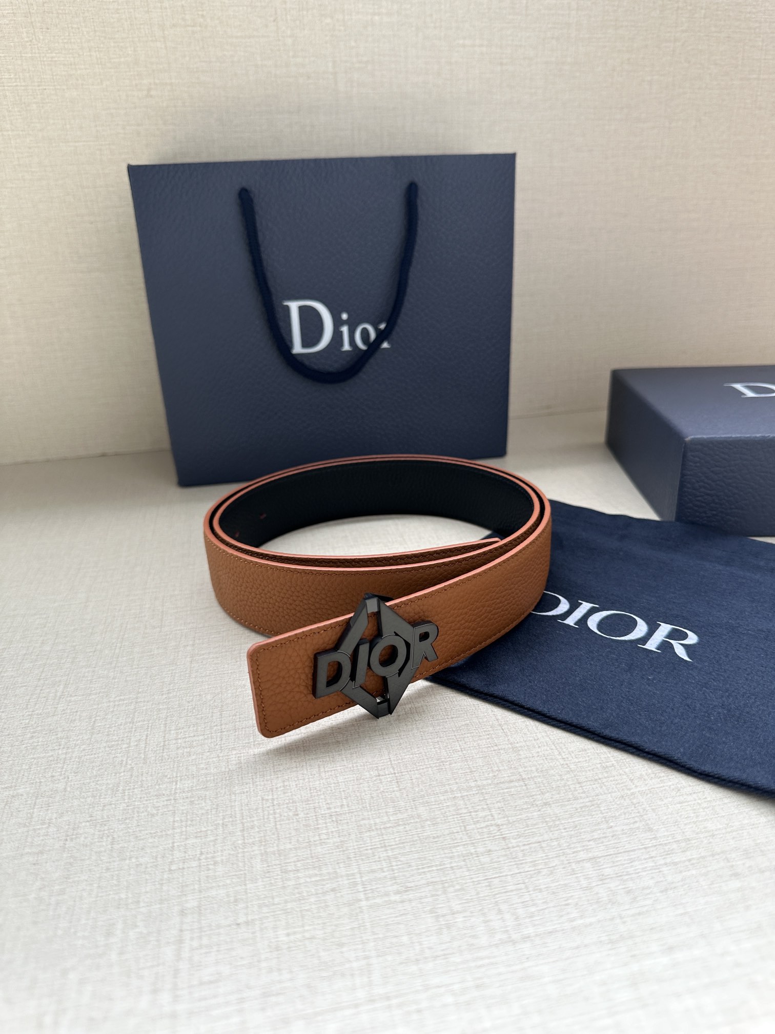 Basic Belt Cow Leather Black Adjustable M