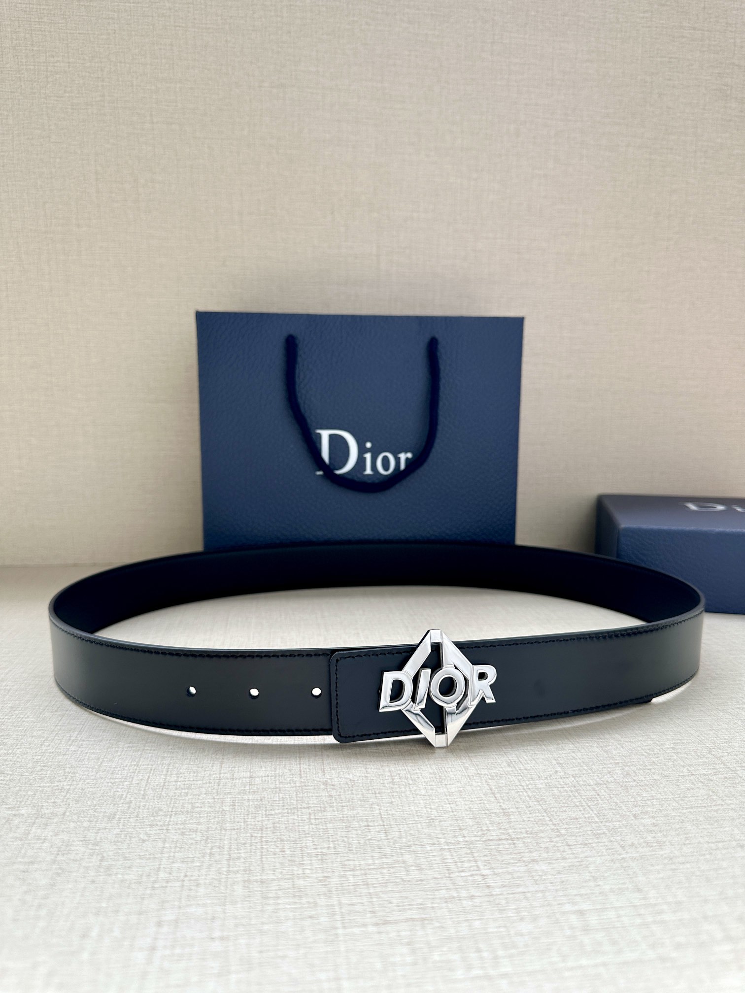 Basic Belt Cow Leather Black Adjustable M