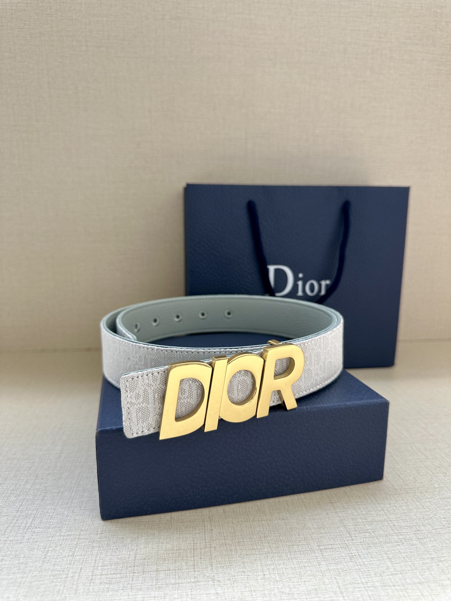 Basic Belt Cow Leather Gray M-l