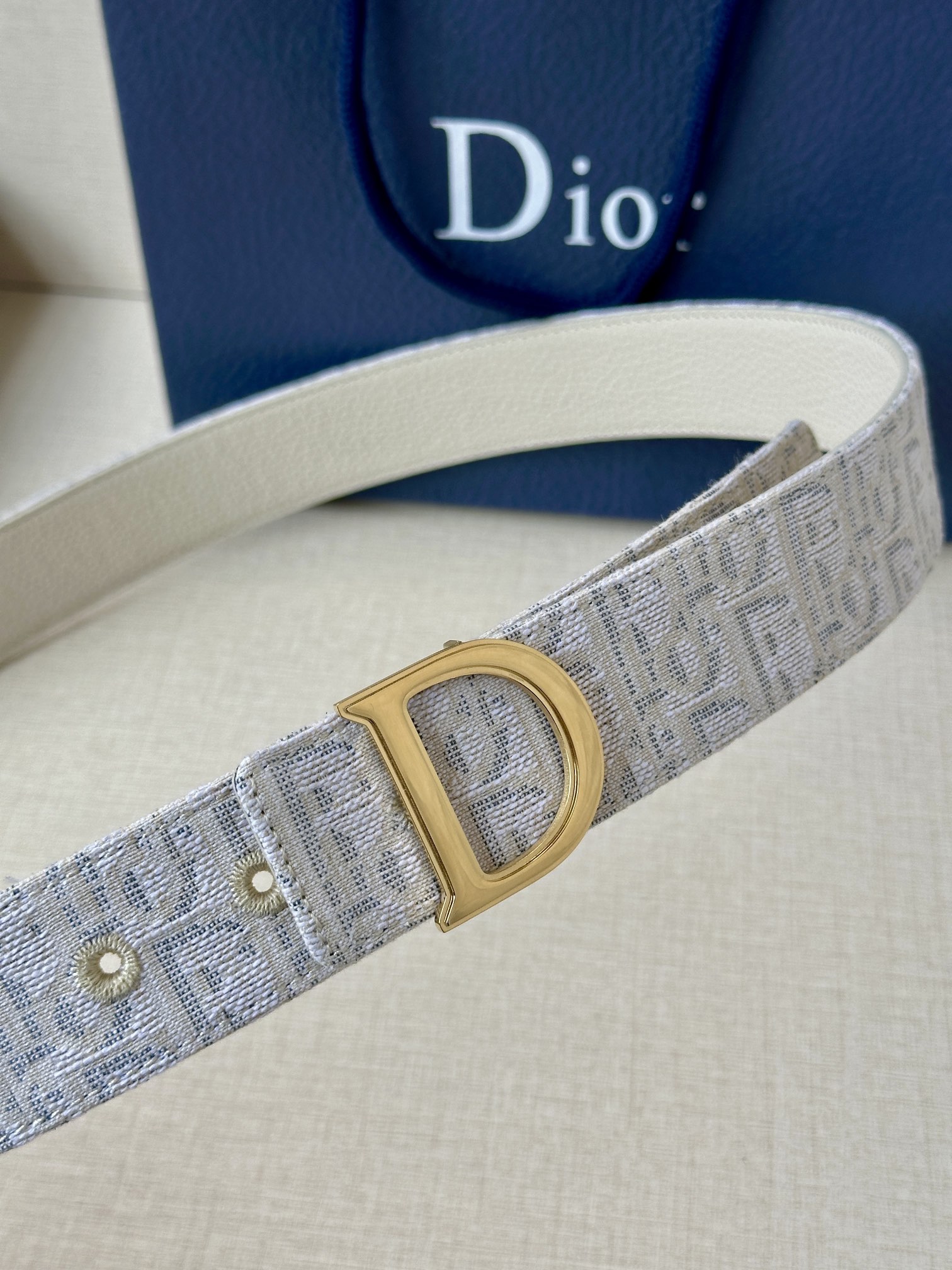 Basic Belt Cow Leather Beige M-l