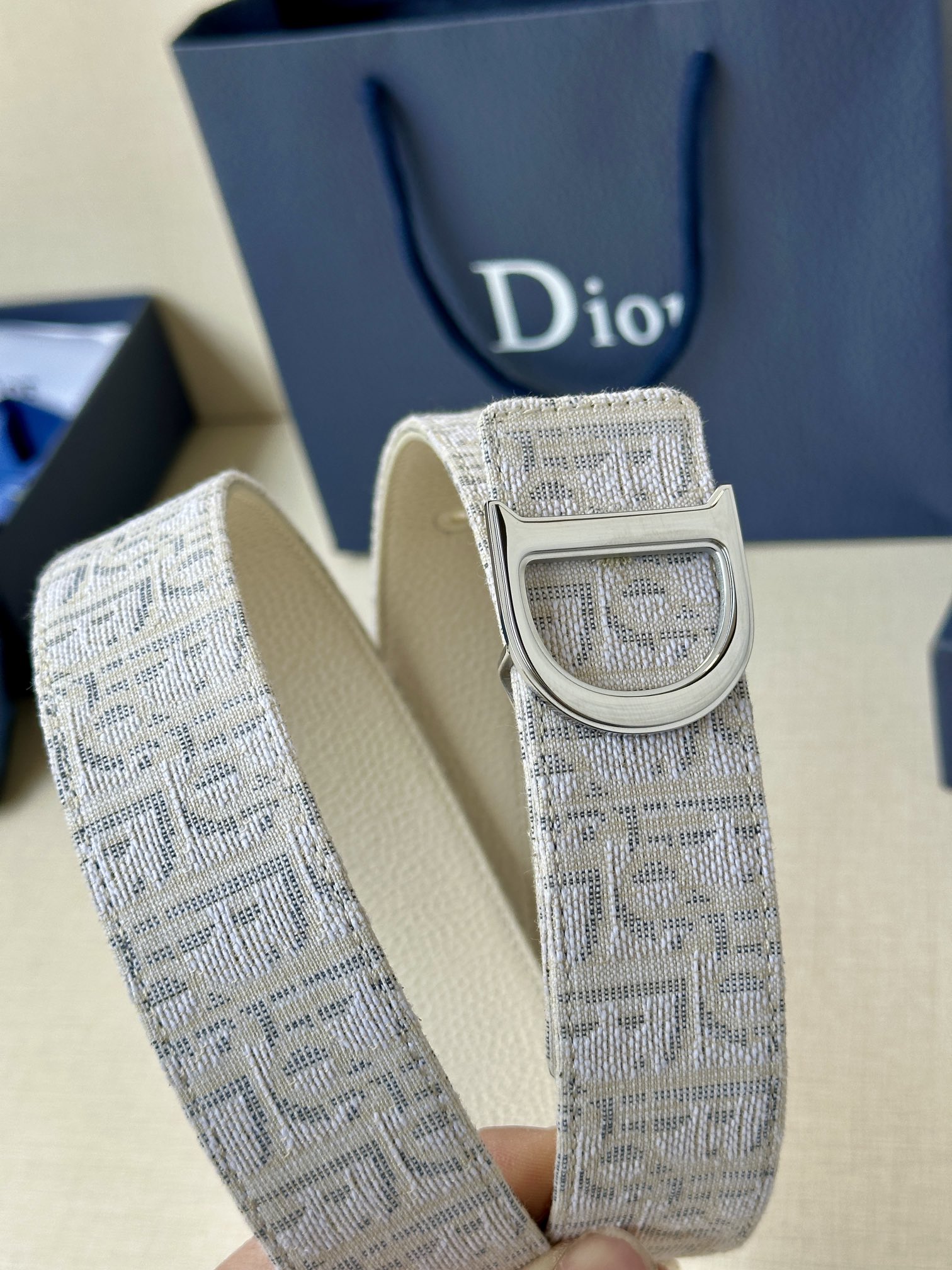 Basic Belt Cow Leather Beige M-l