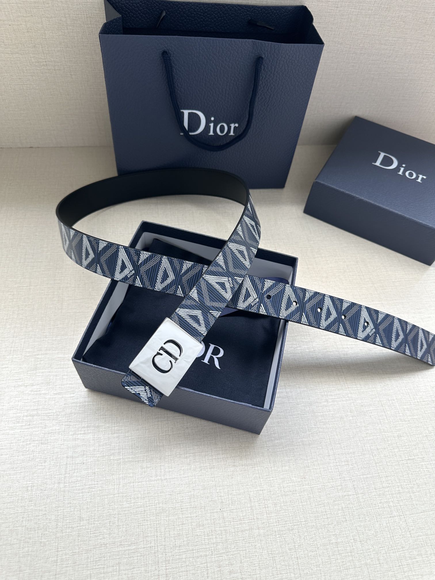 Dior Basic Belt Gray M