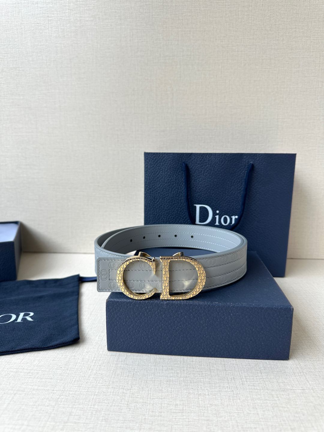 Dior Basic Belt Cow Leather Black M