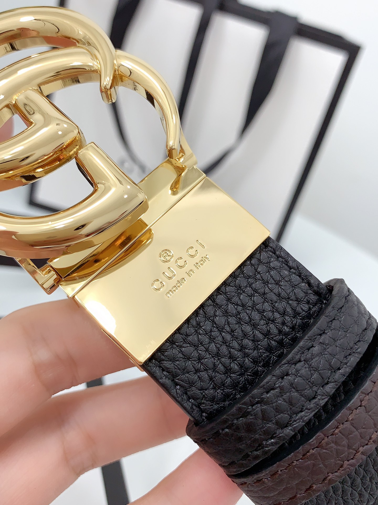 Basic Belt Cow Leather Black M