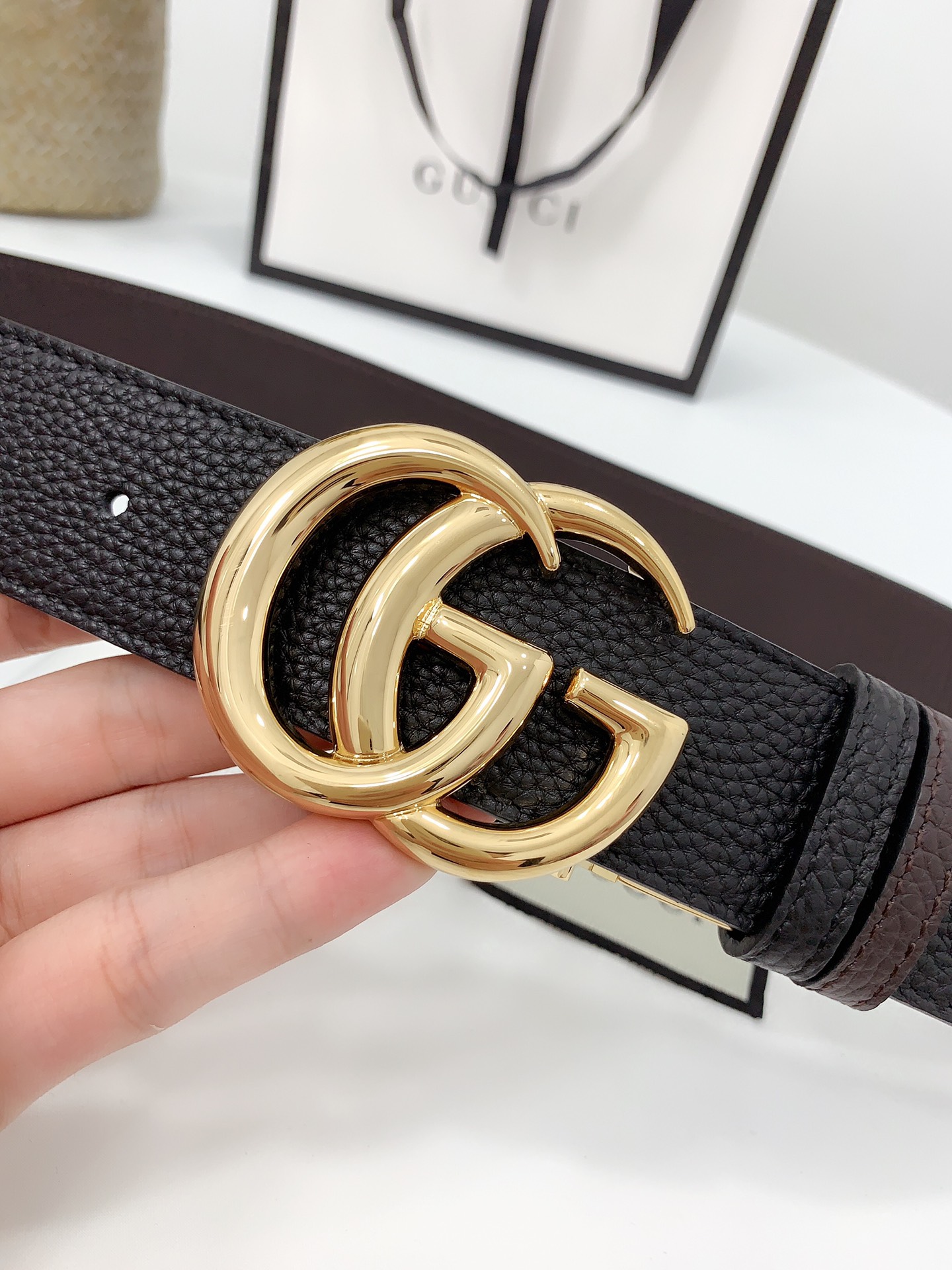 Basic Belt Cow Leather Black M