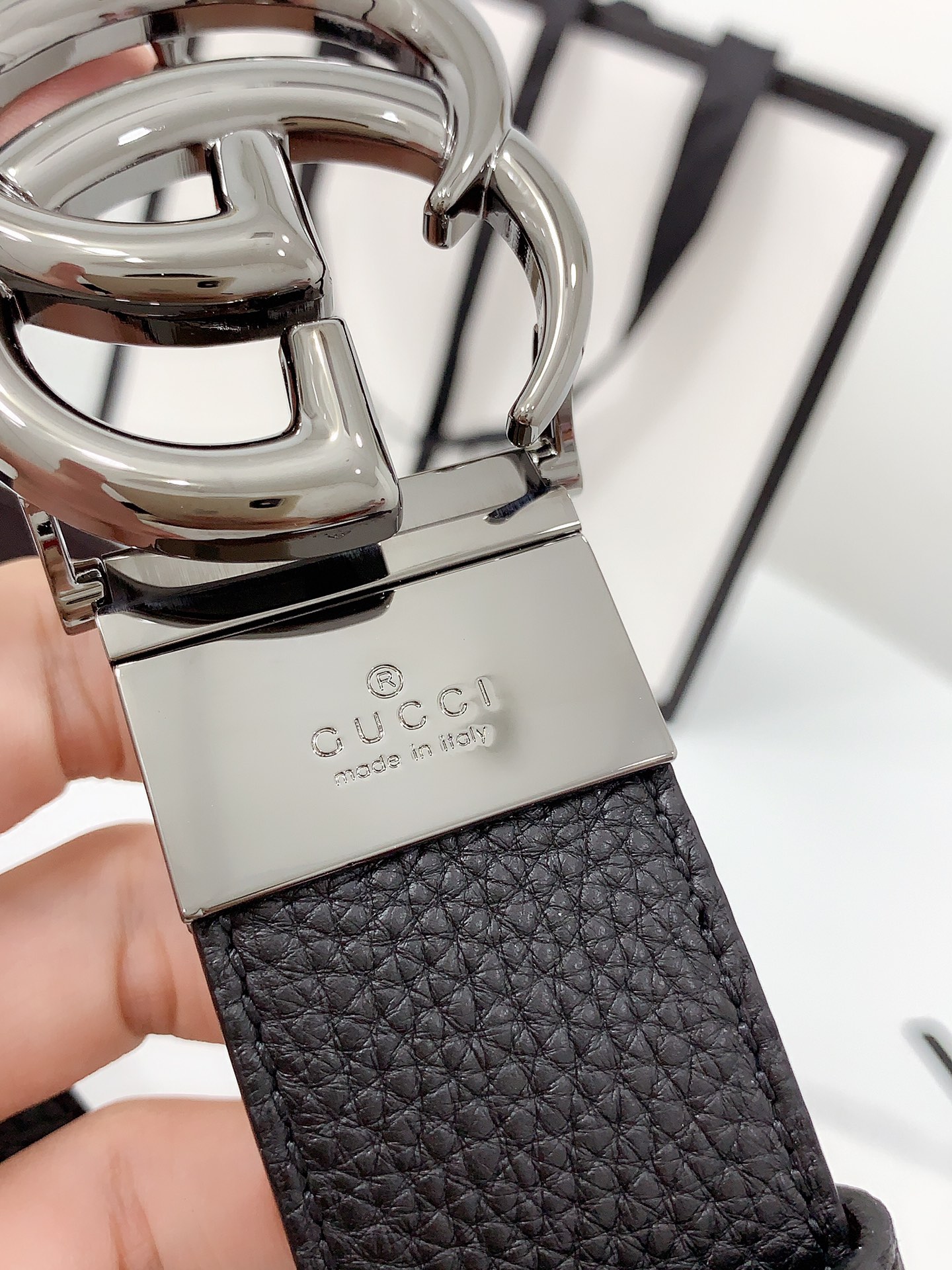 Basic Belt Cow Leather Black M