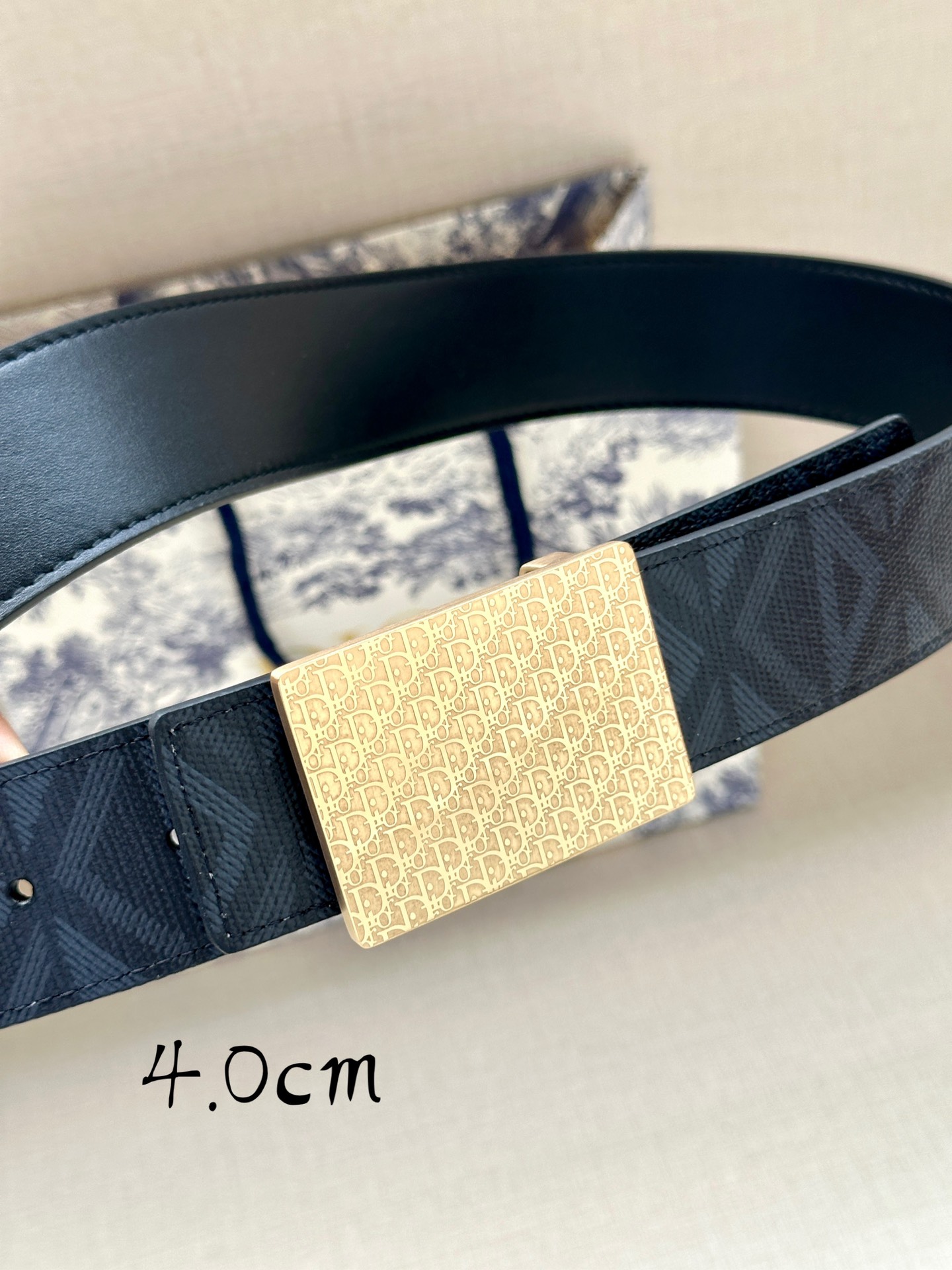 Dior Basic Belt Cow Leather Blue Adjustable M