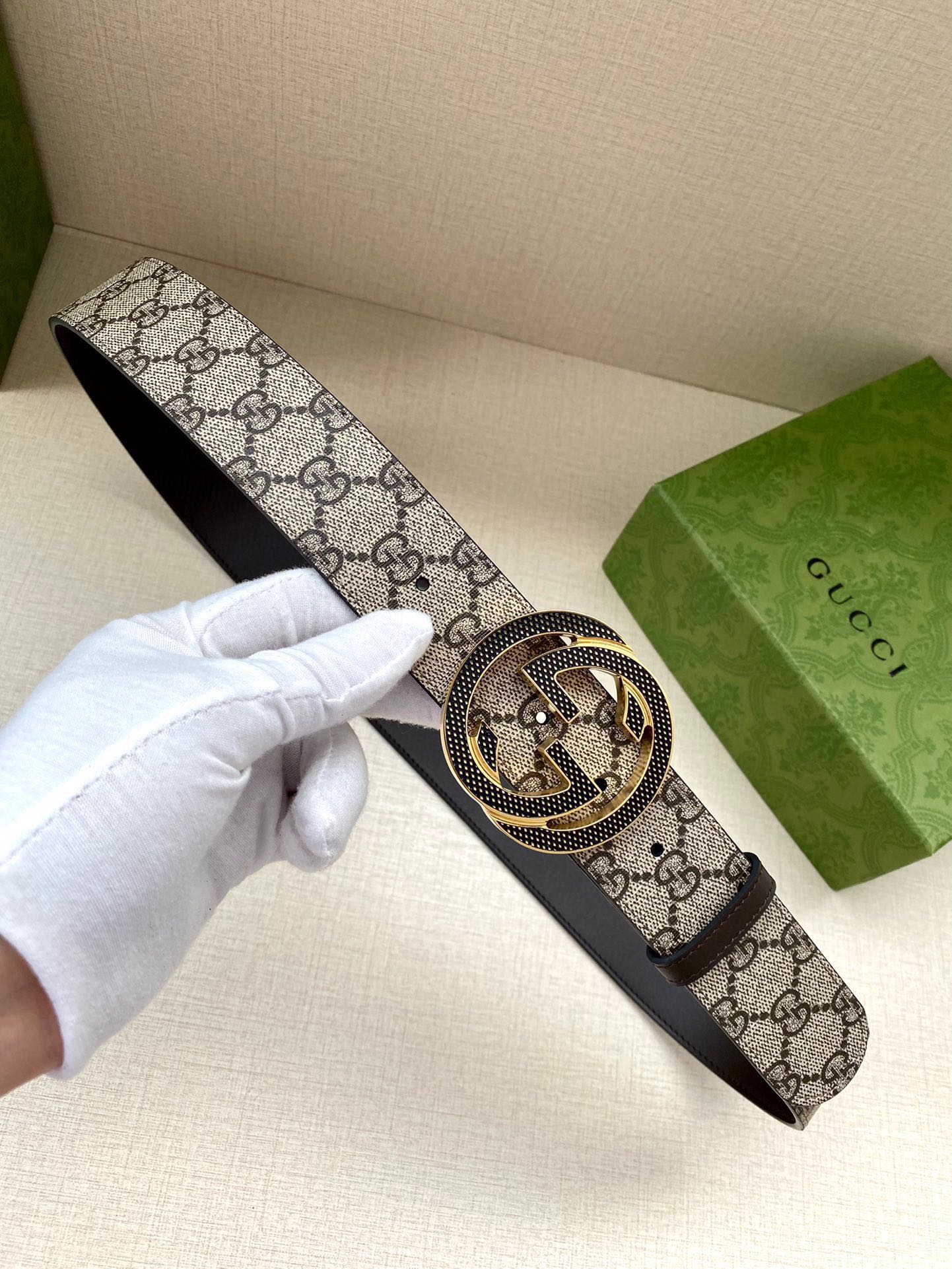 Gucci Basic Belt Cow Leather S-m