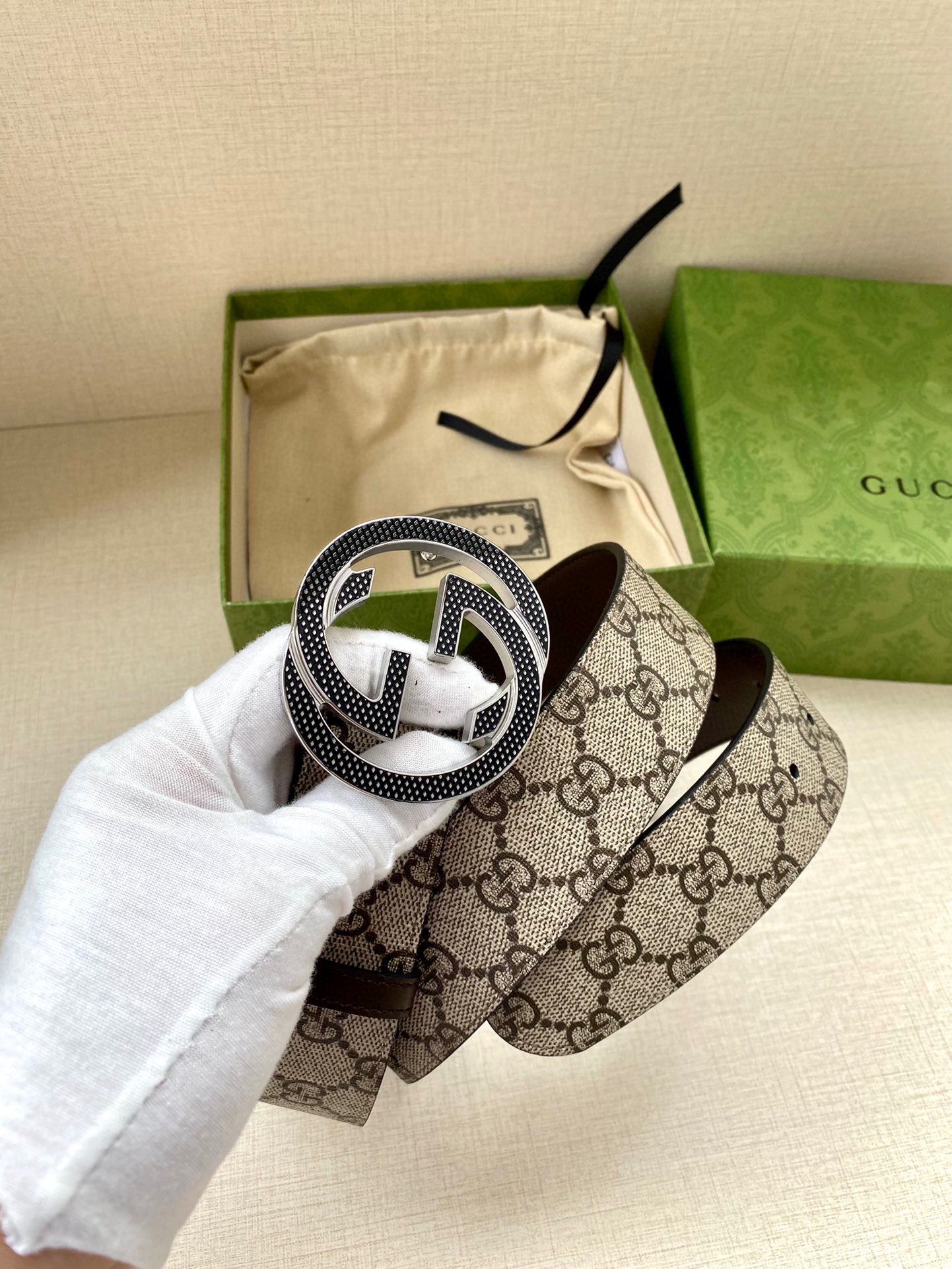 Gucci Basic Belt Cow Leather S-m