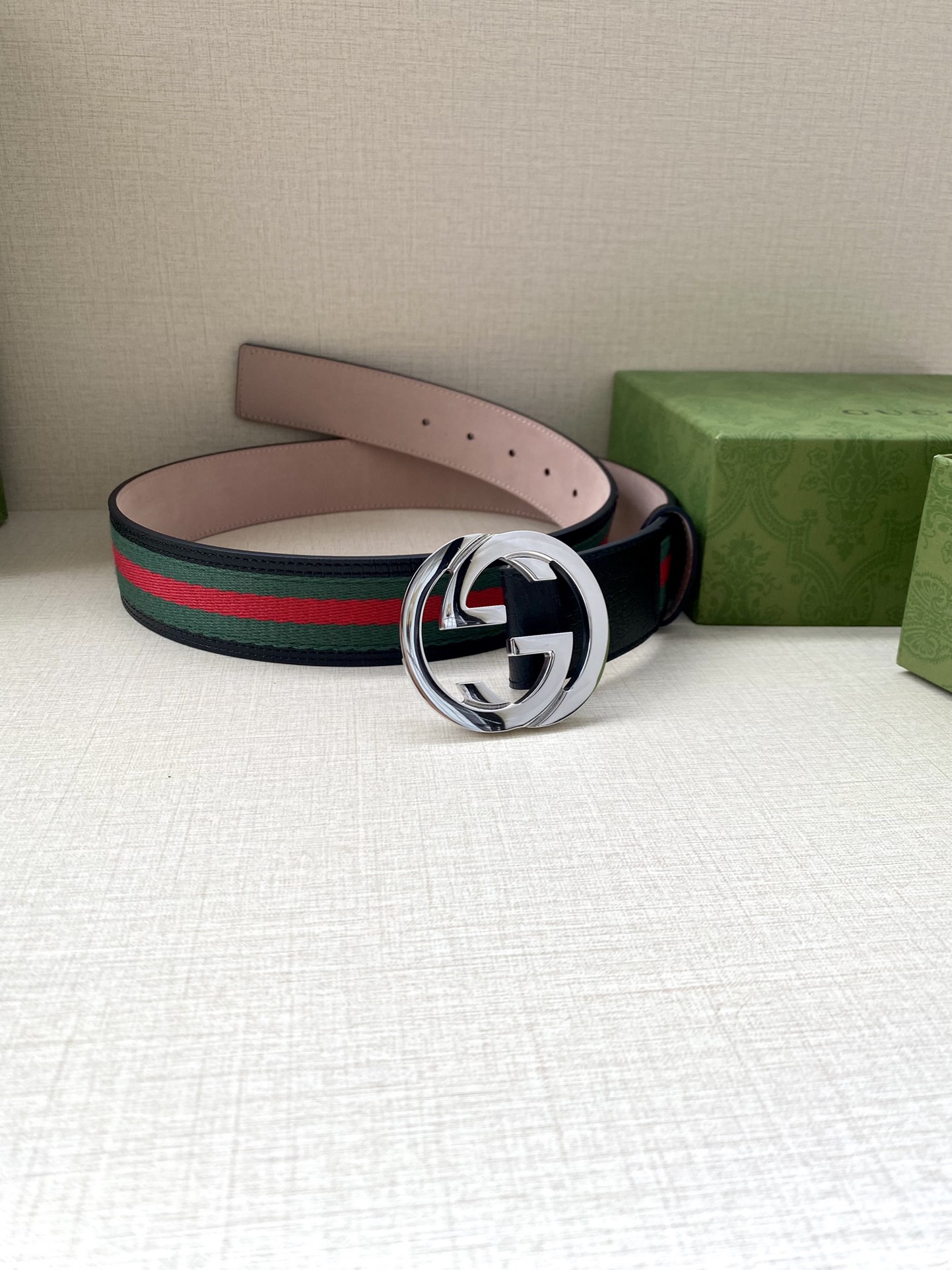 Gucci Leather Belt Top Grain Leather Black M