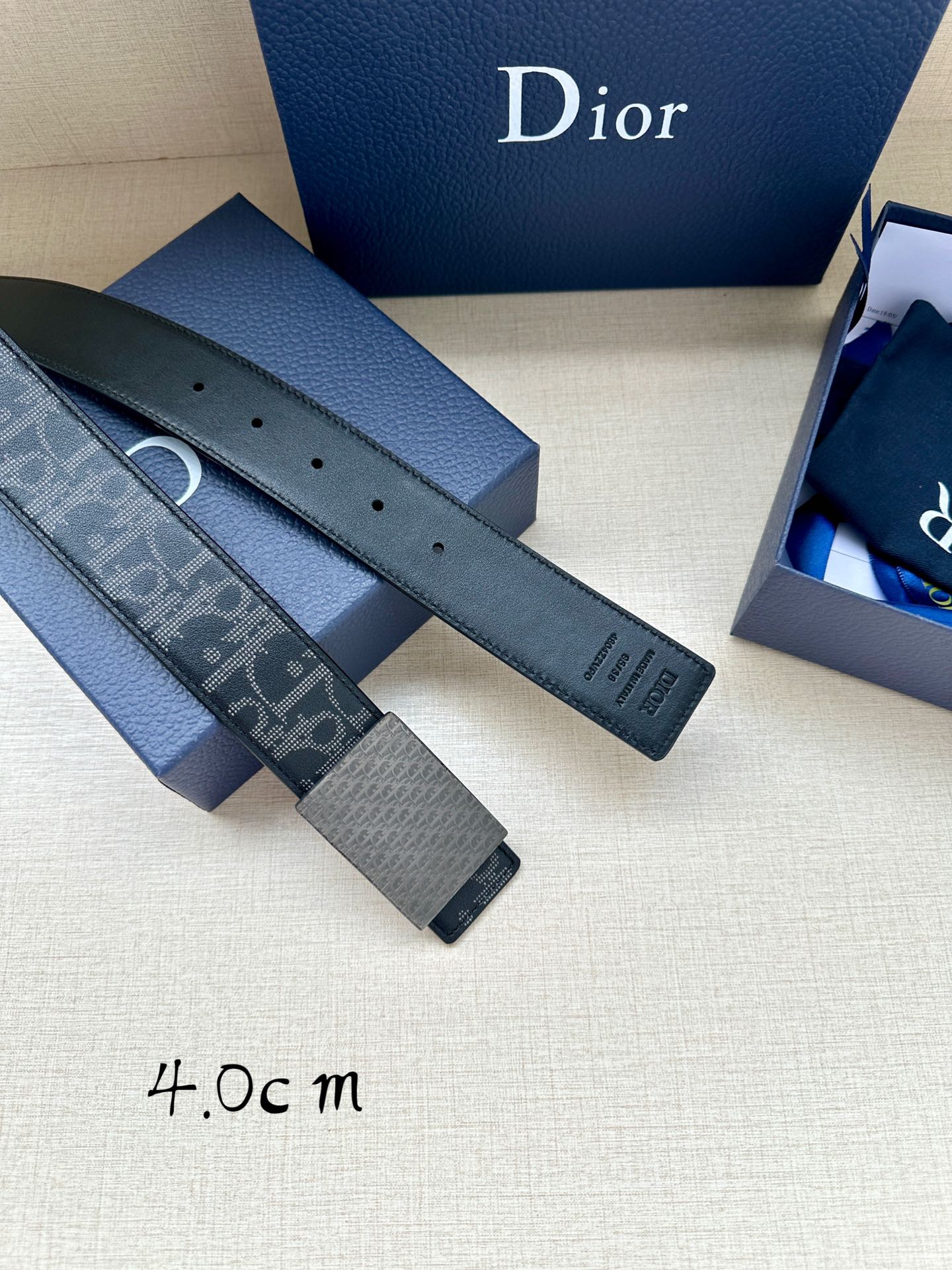 Dior Basic Belt Cow Leather Black M-l