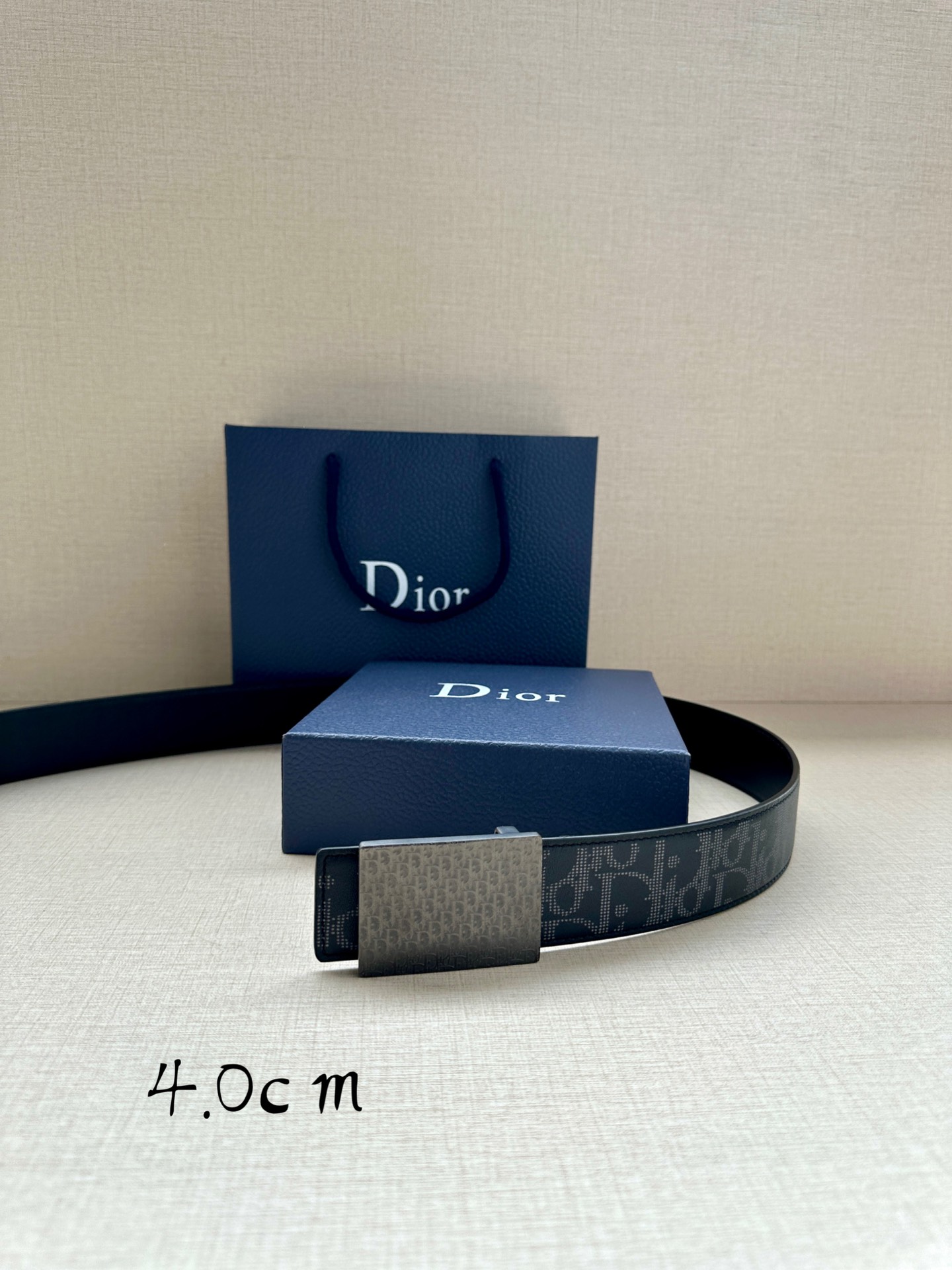 Dior Basic Belt Cow Leather Black M-l