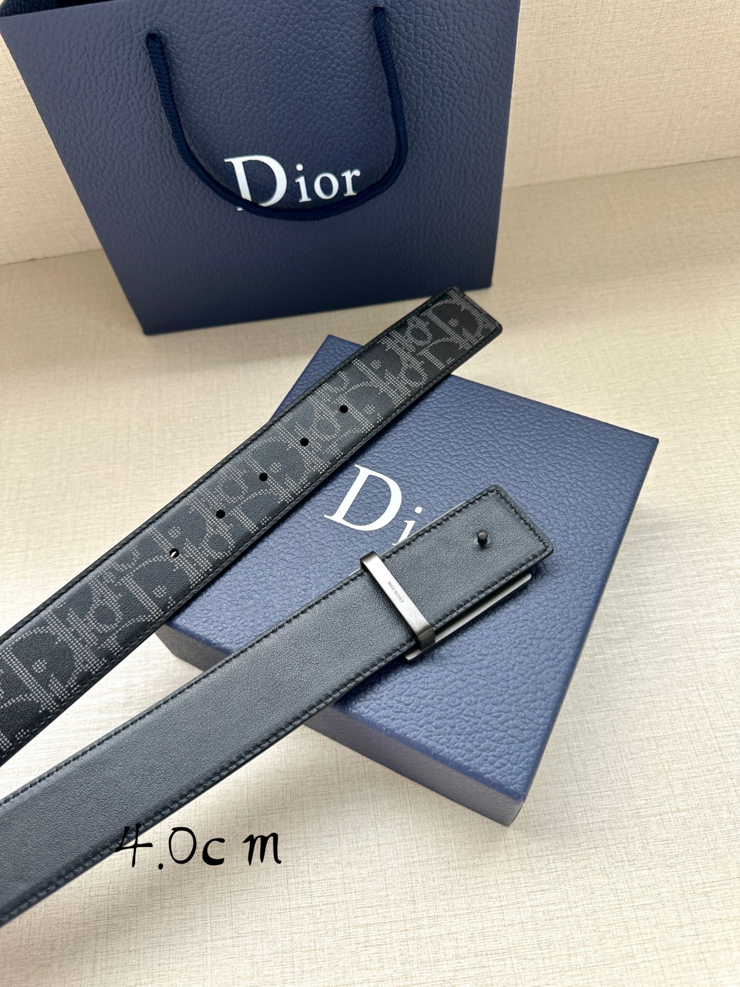 Dior Basic Belt Cow Leather Black M-l
