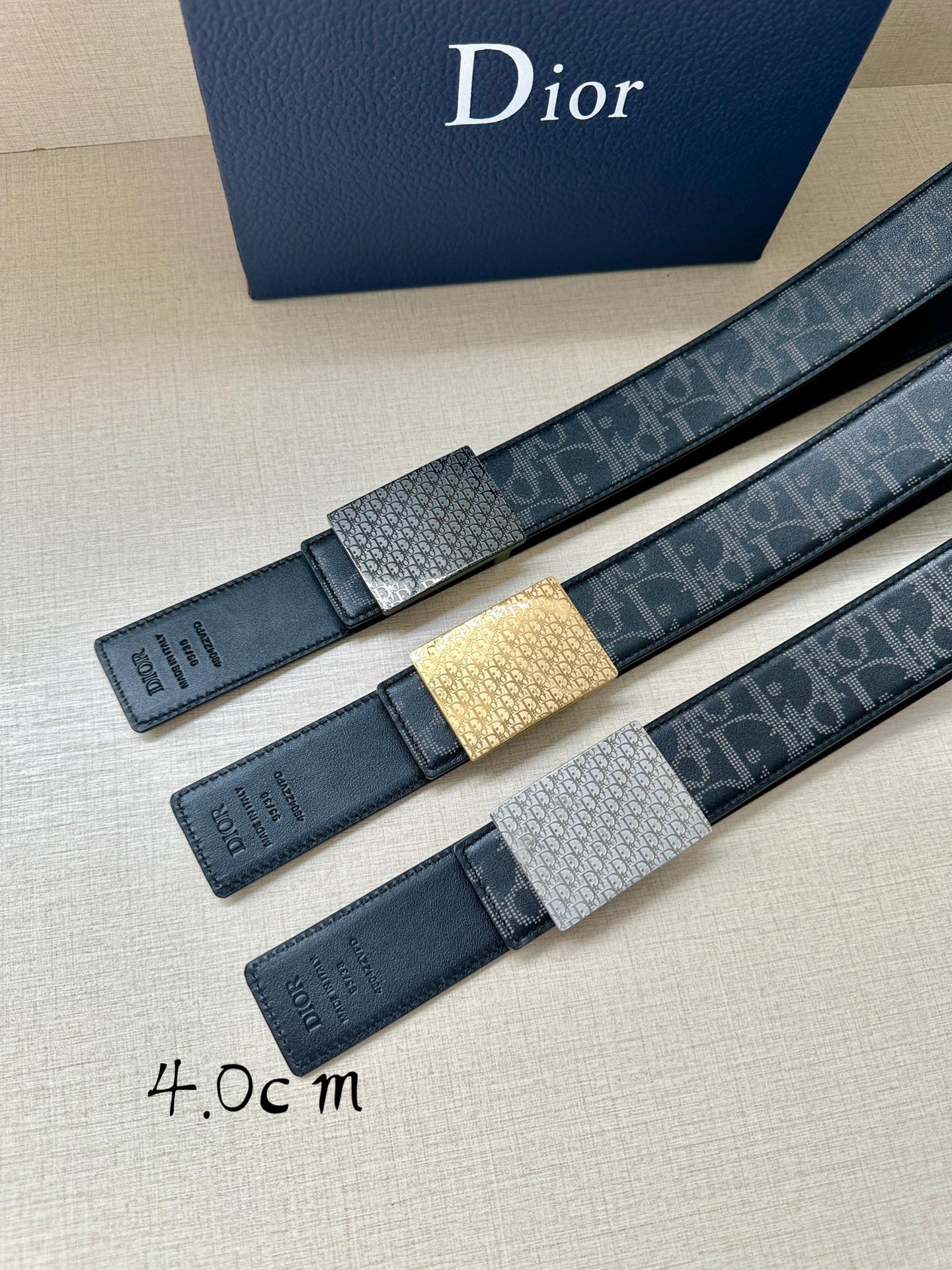 Dior Basic Belt Cow Leather Black M-l