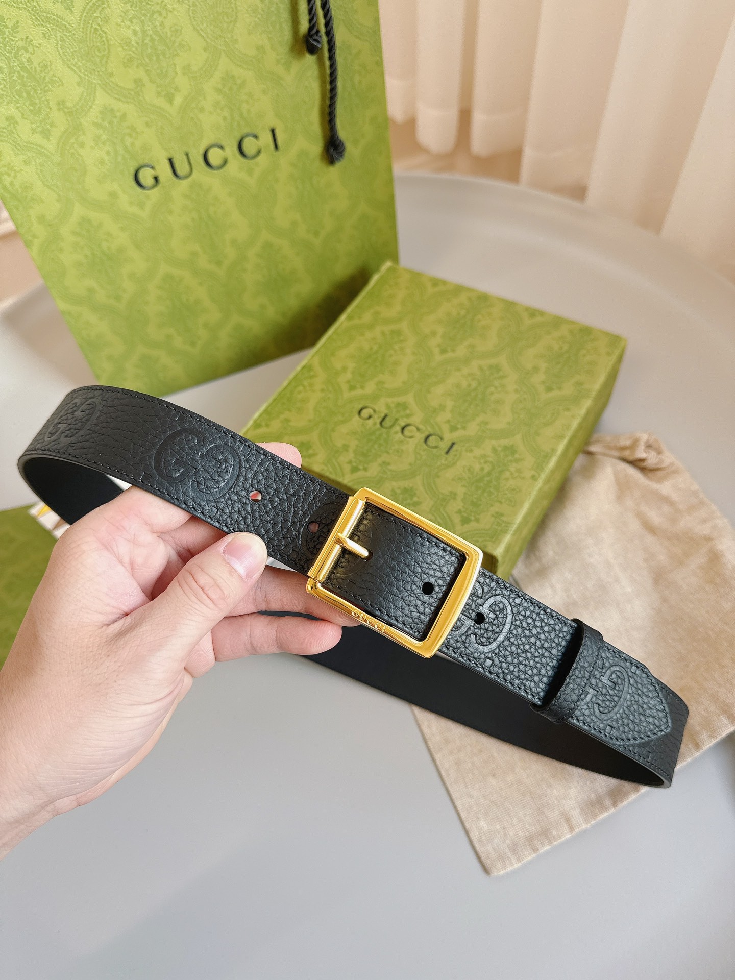 Gucci Pin Buckle Belt Black