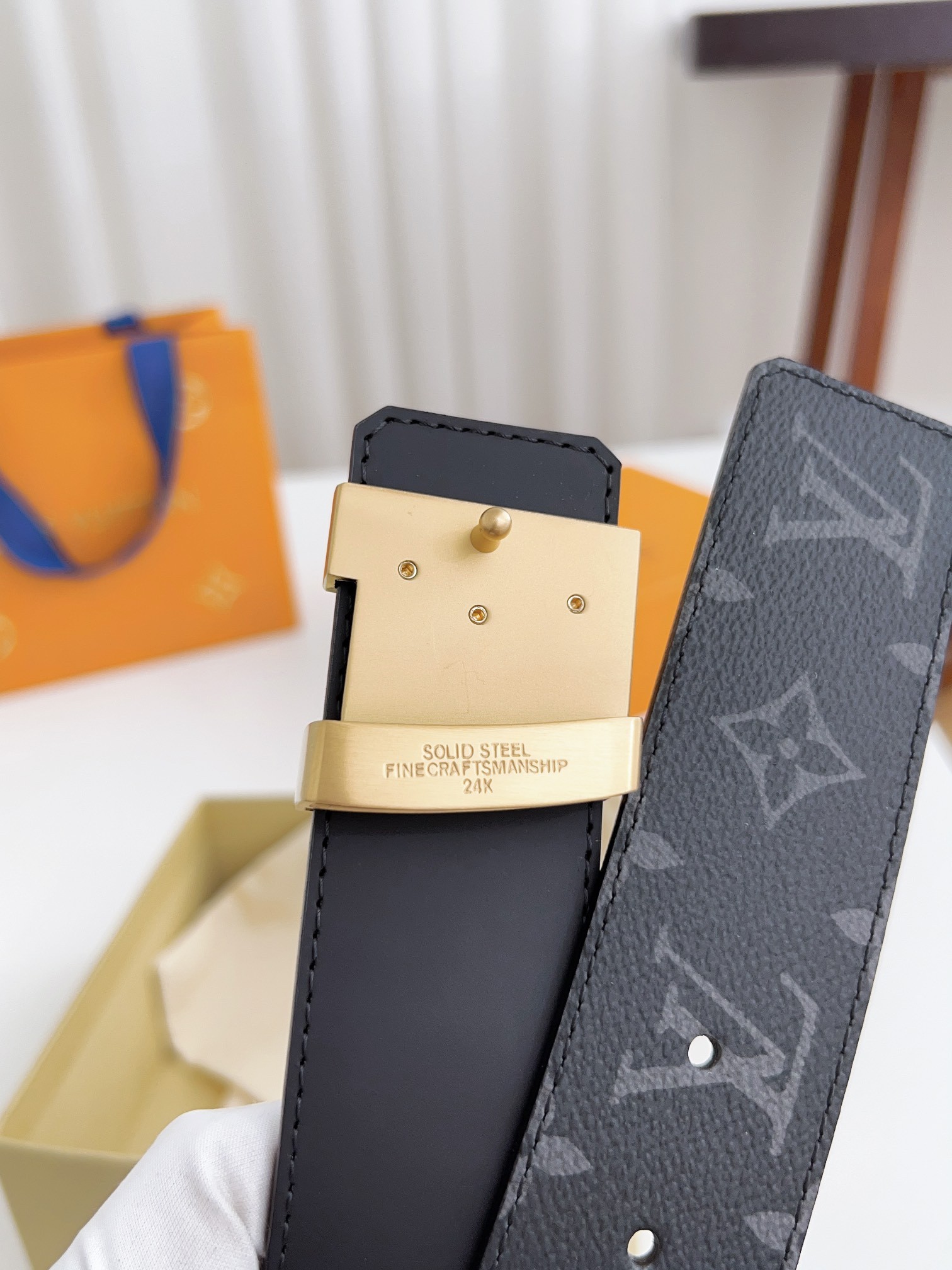 Louis Vuitton Basic Belt Cow Leather Waterproof