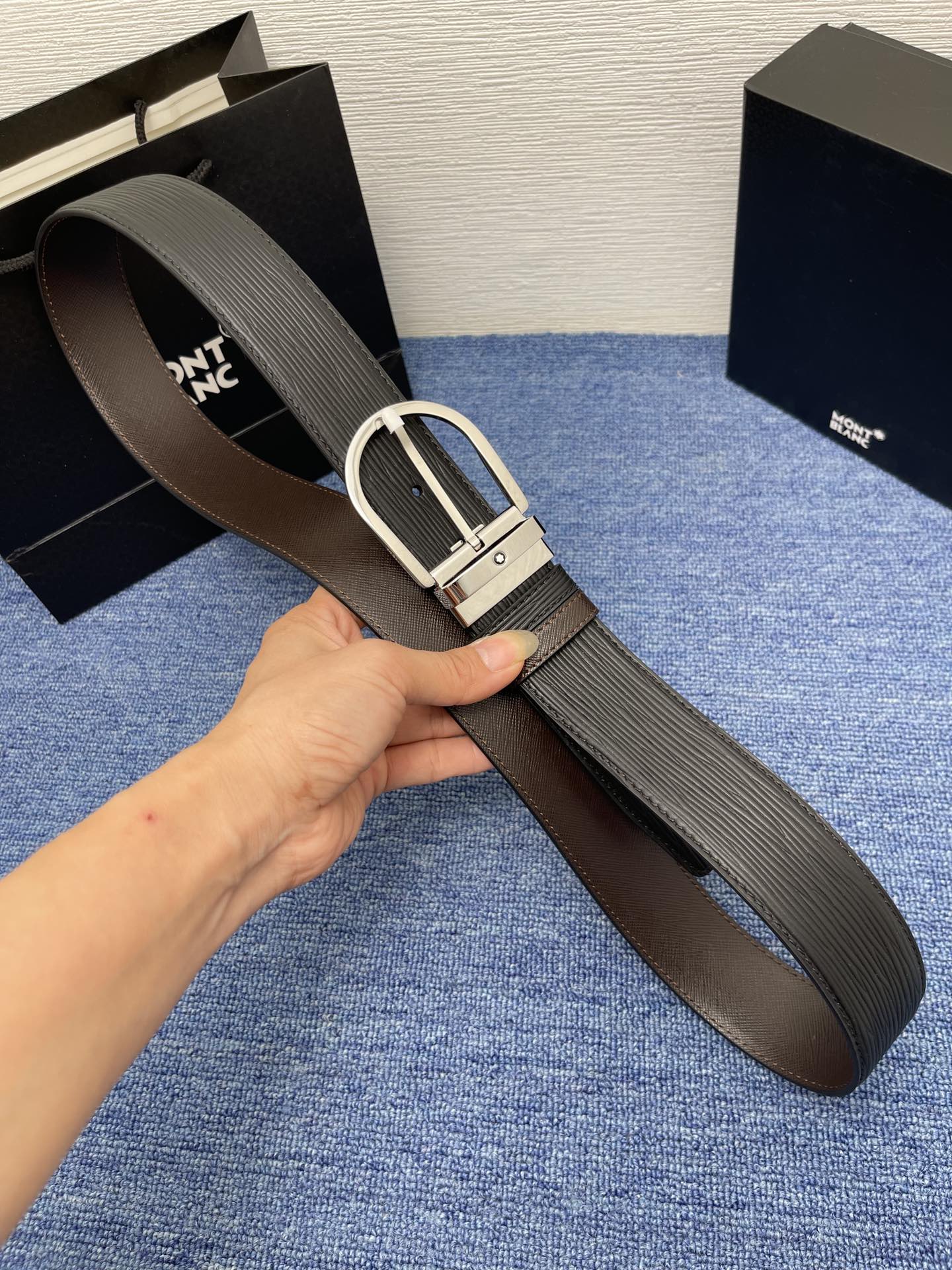 Montblanc Male Basic Belt Cow Leather M-l