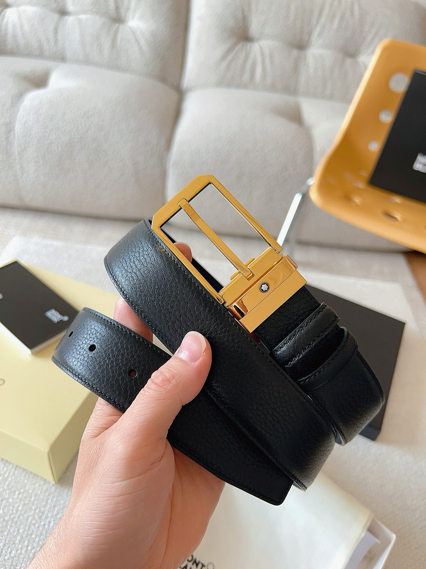 Montblanc Leather Belt Top Grain Leather M