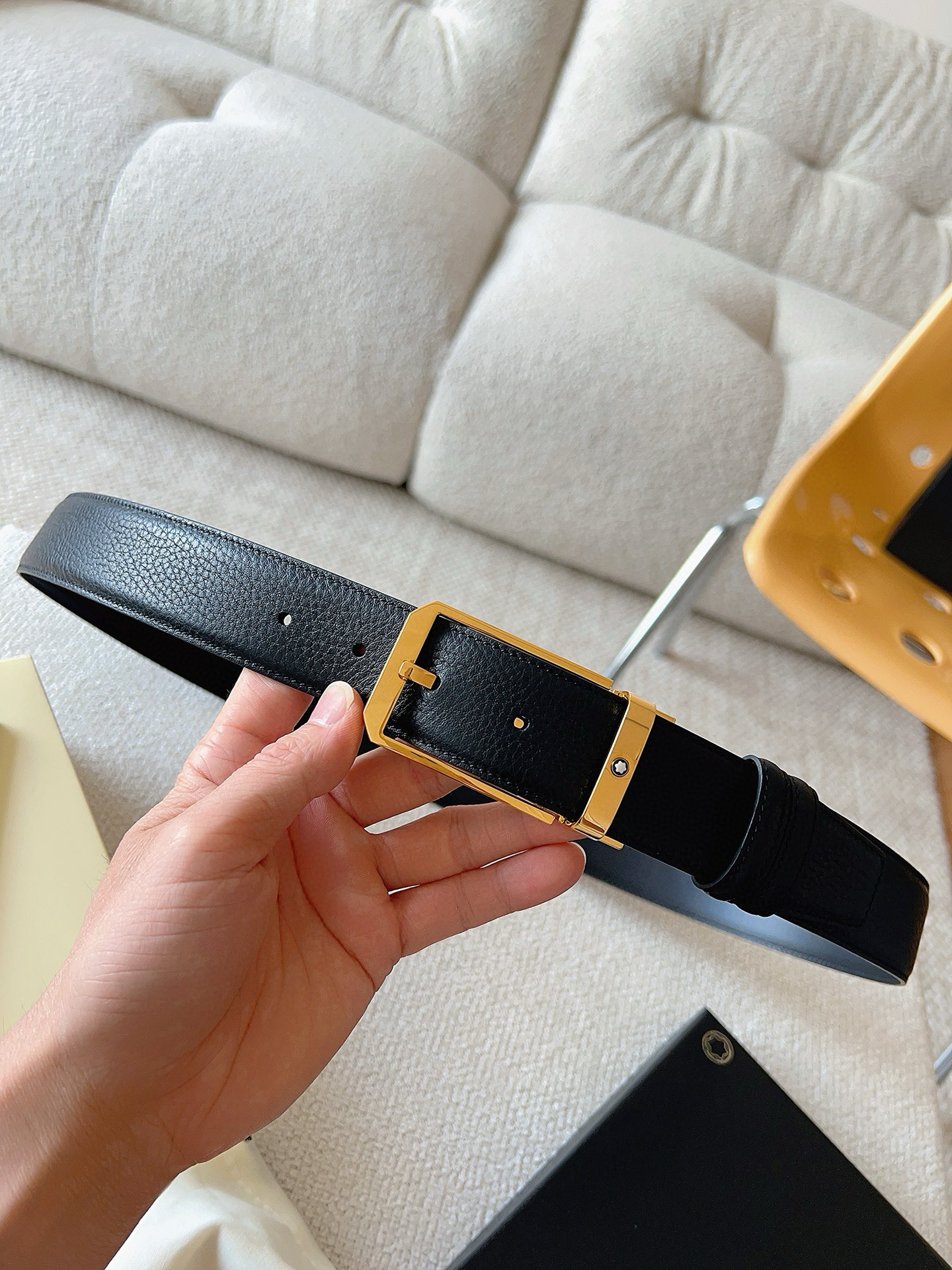 Montblanc Leather Belt Top Grain Leather M