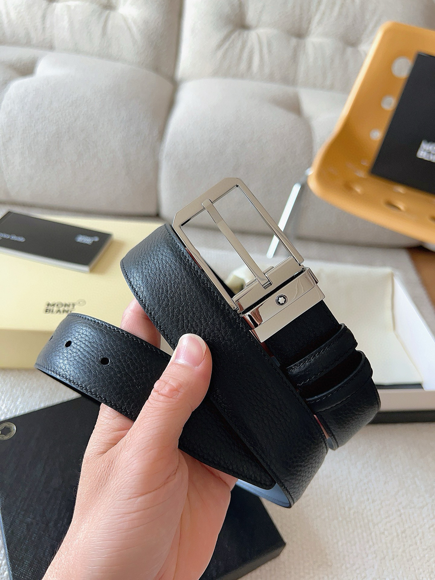 Montblanc Leather Belt Top Grain Leather M