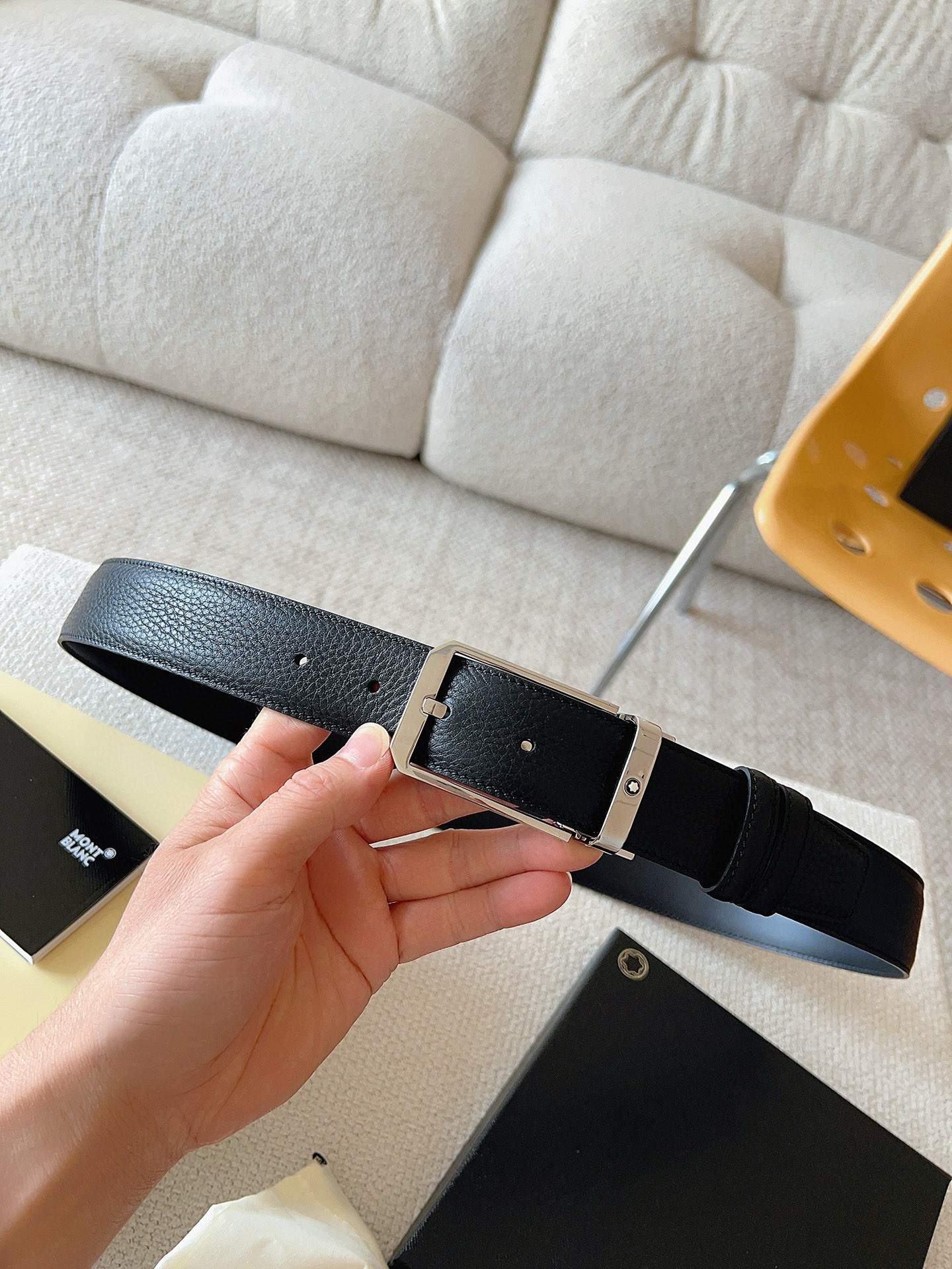 Montblanc Leather Belt Top Grain Leather M