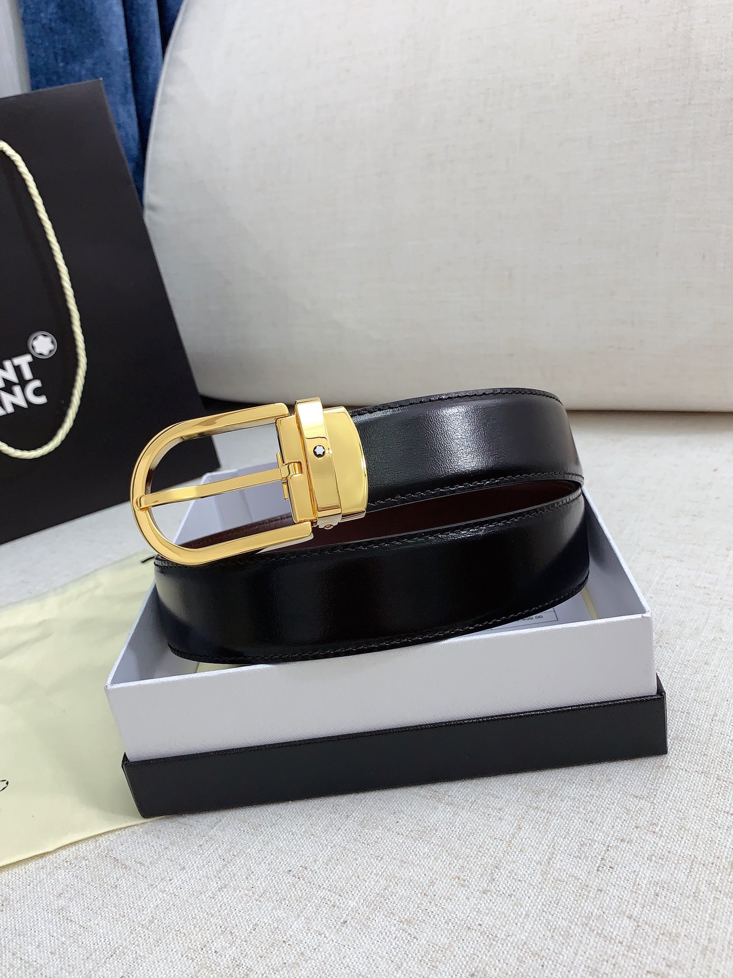Montblanc Basic Belt Silver M