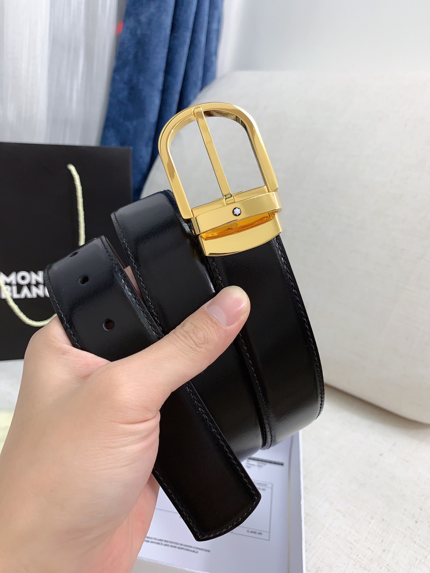 Montblanc Basic Belt Silver M