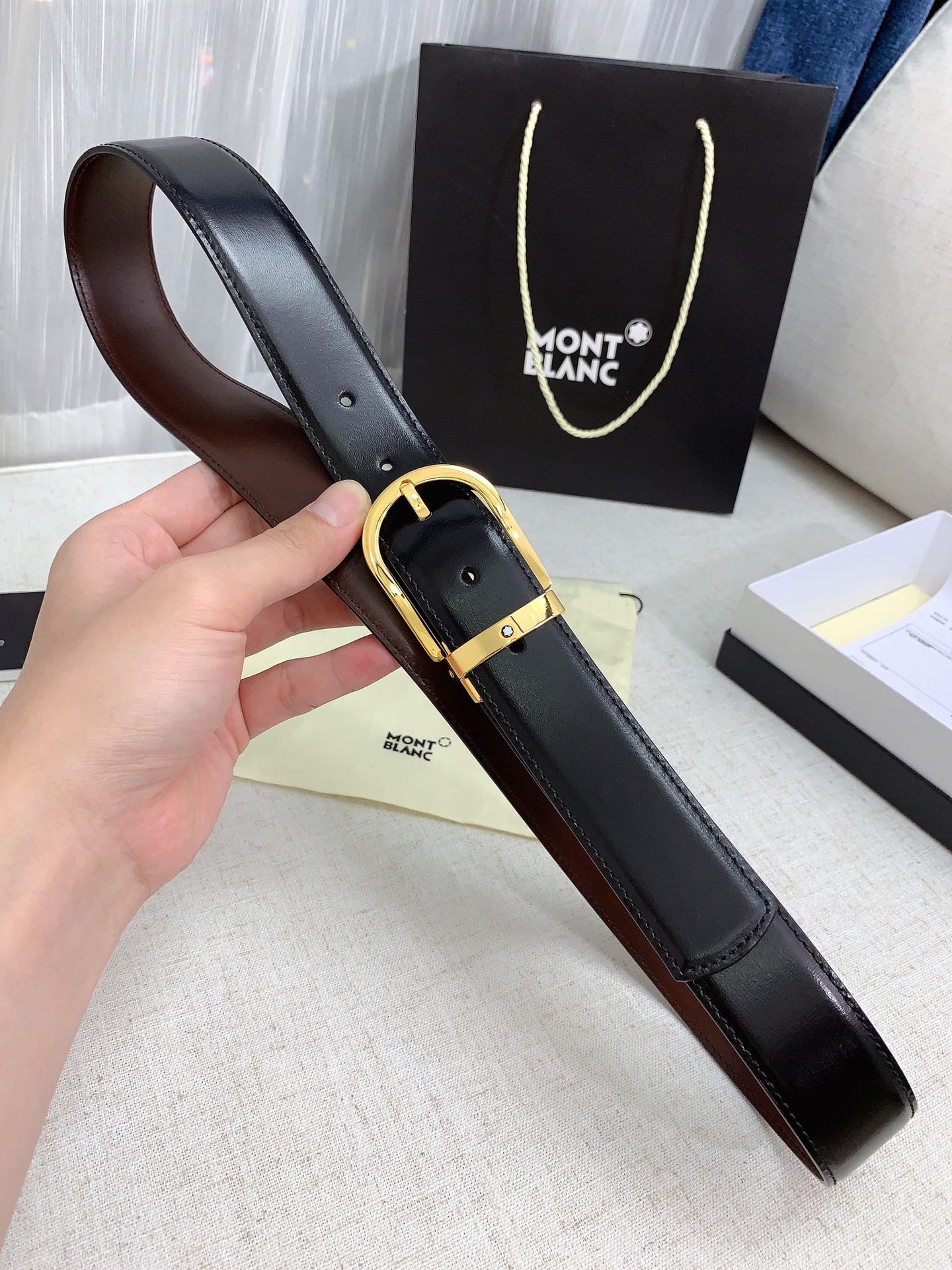 Montblanc Basic Belt Silver M