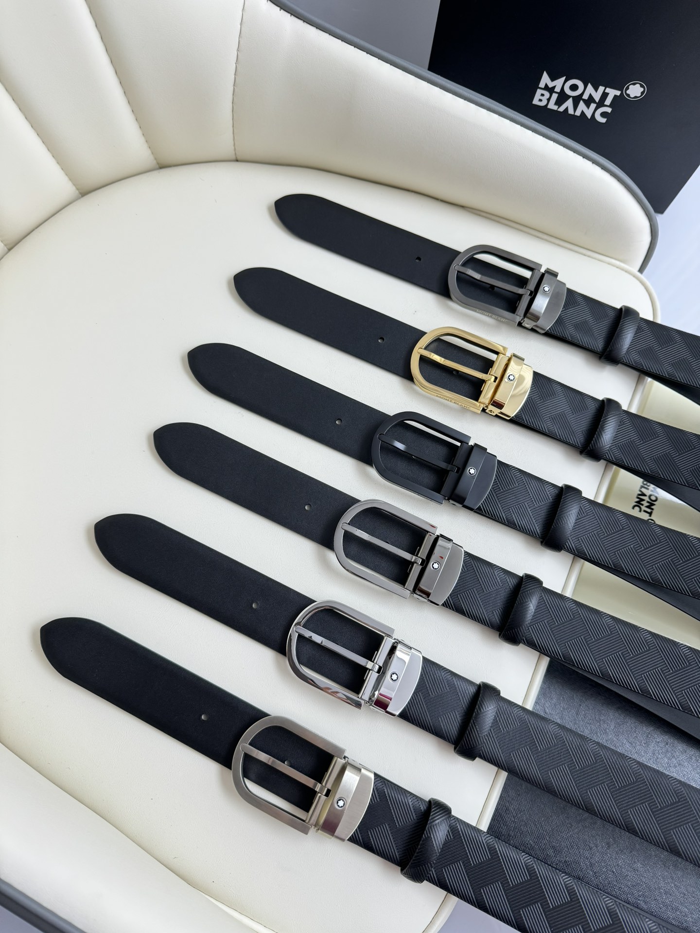 Montblanc Male Leather Belt Top Grain Leather M-l