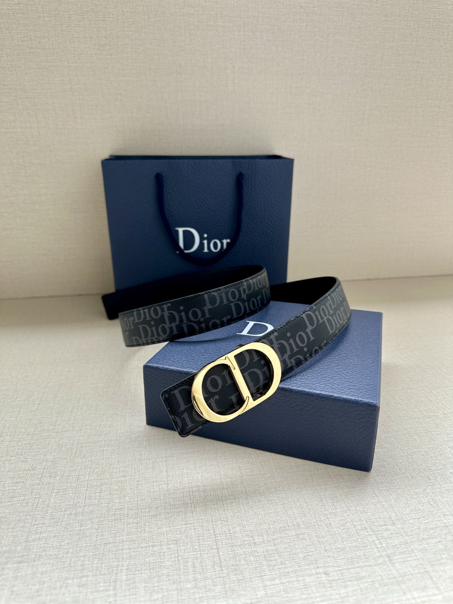 Dior Basic Belt Cow Leather Black L