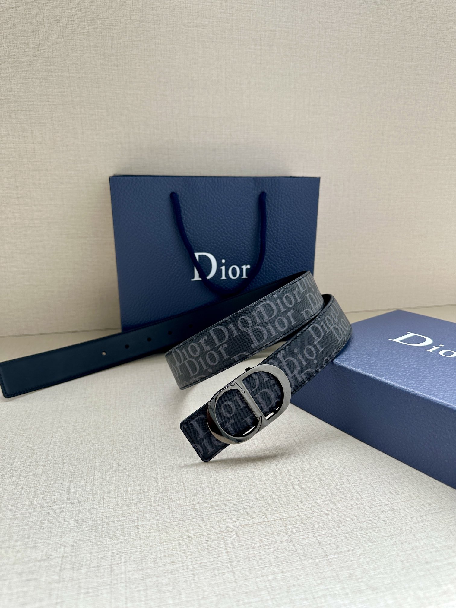 Dior Basic Belt Cow Leather Black L