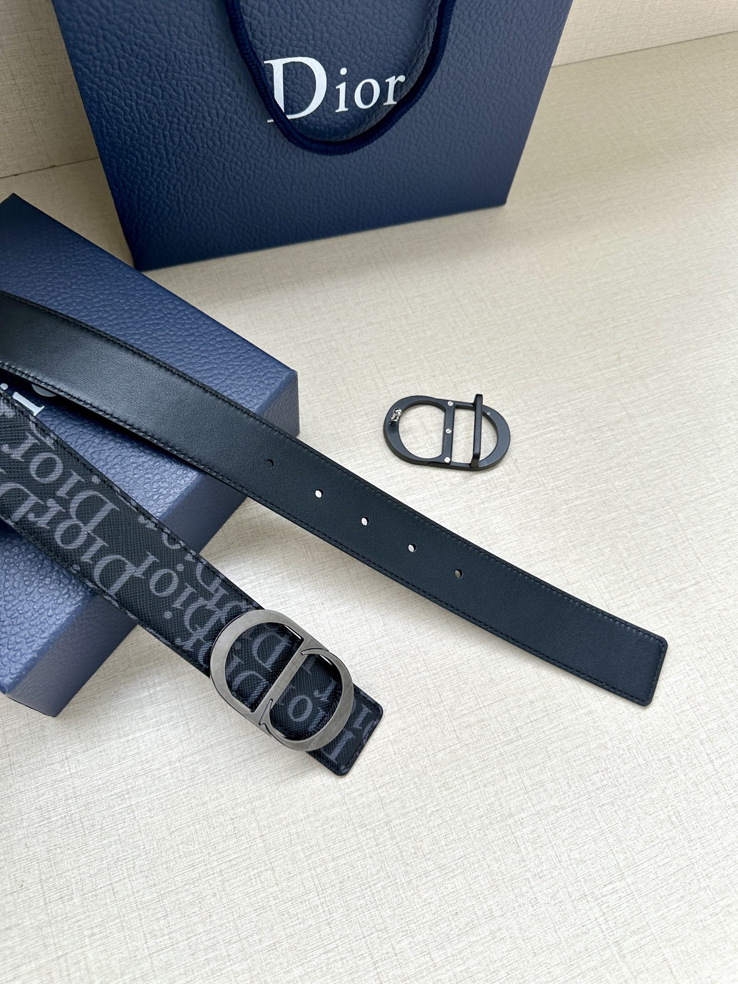 Dior Basic Belt Cow Leather Black L