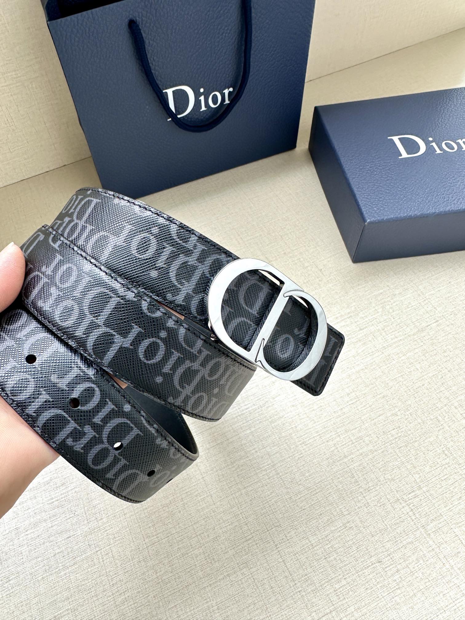 Dior Basic Belt Cow Leather Black L