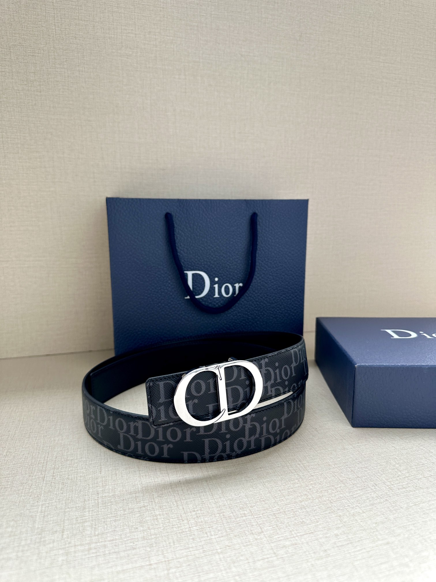 Dior Basic Belt Cow Leather Black L