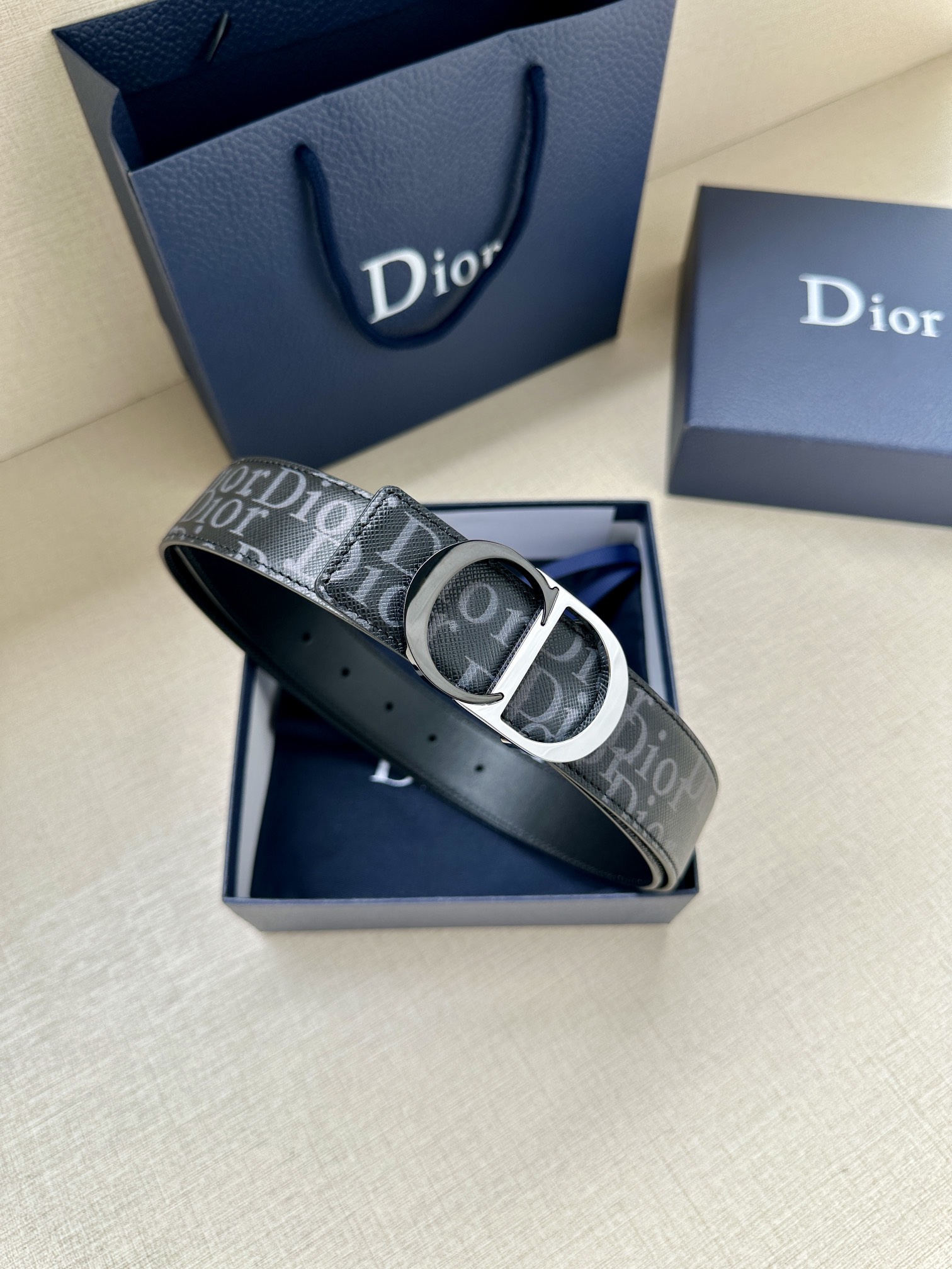 Dior Basic Belt Cow Leather Black L