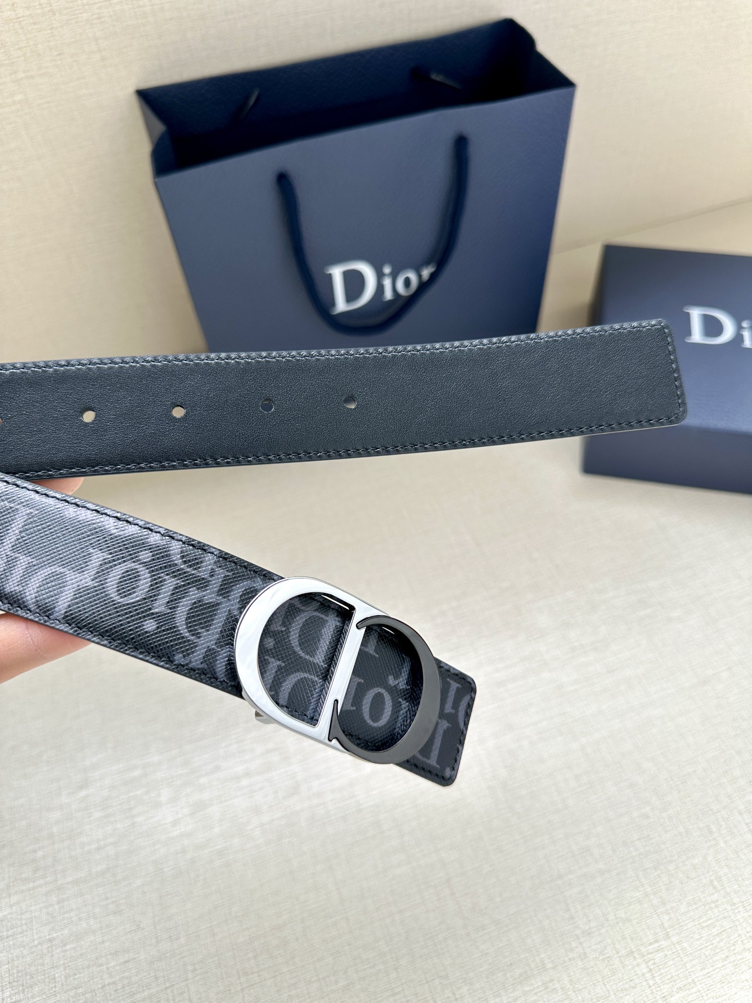 Dior Basic Belt Cow Leather Black L